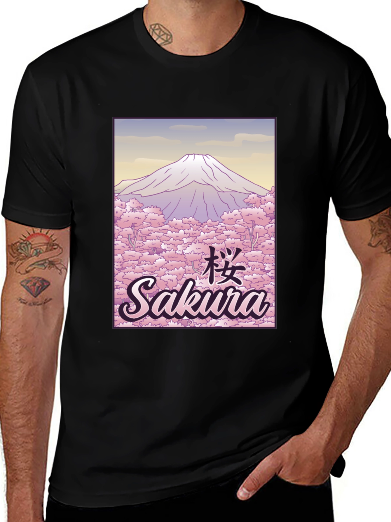Variant 23 of Sakura Mountain Graphic Tee