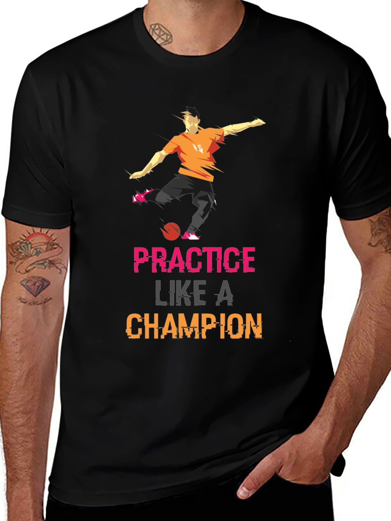 Variant 26 of Practice Like A Champion Black Graphic Tee