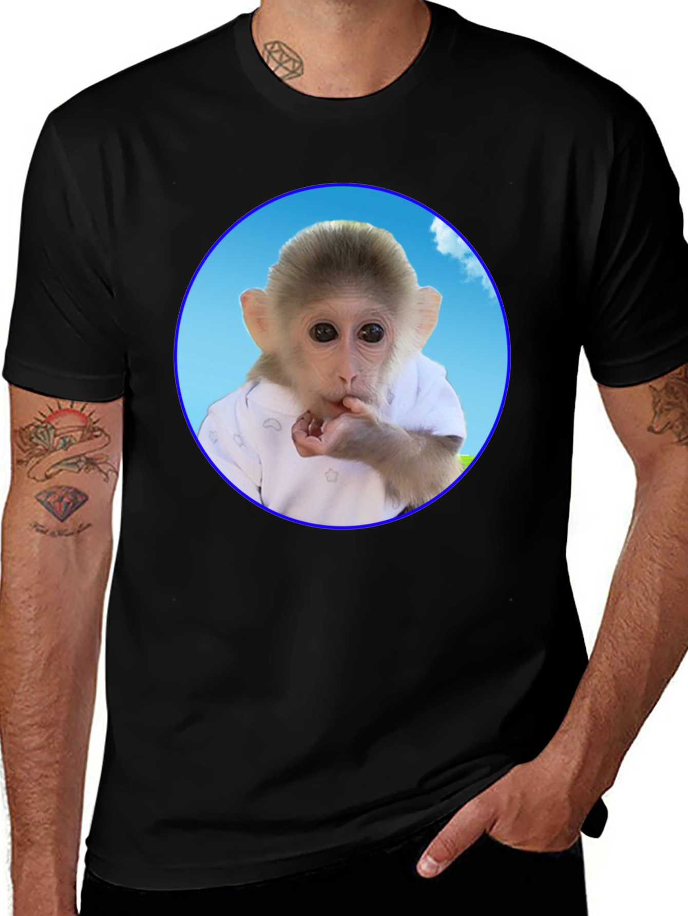 Variant 14 of Cute Monkey T-Shirt - Unique Graphic Tee