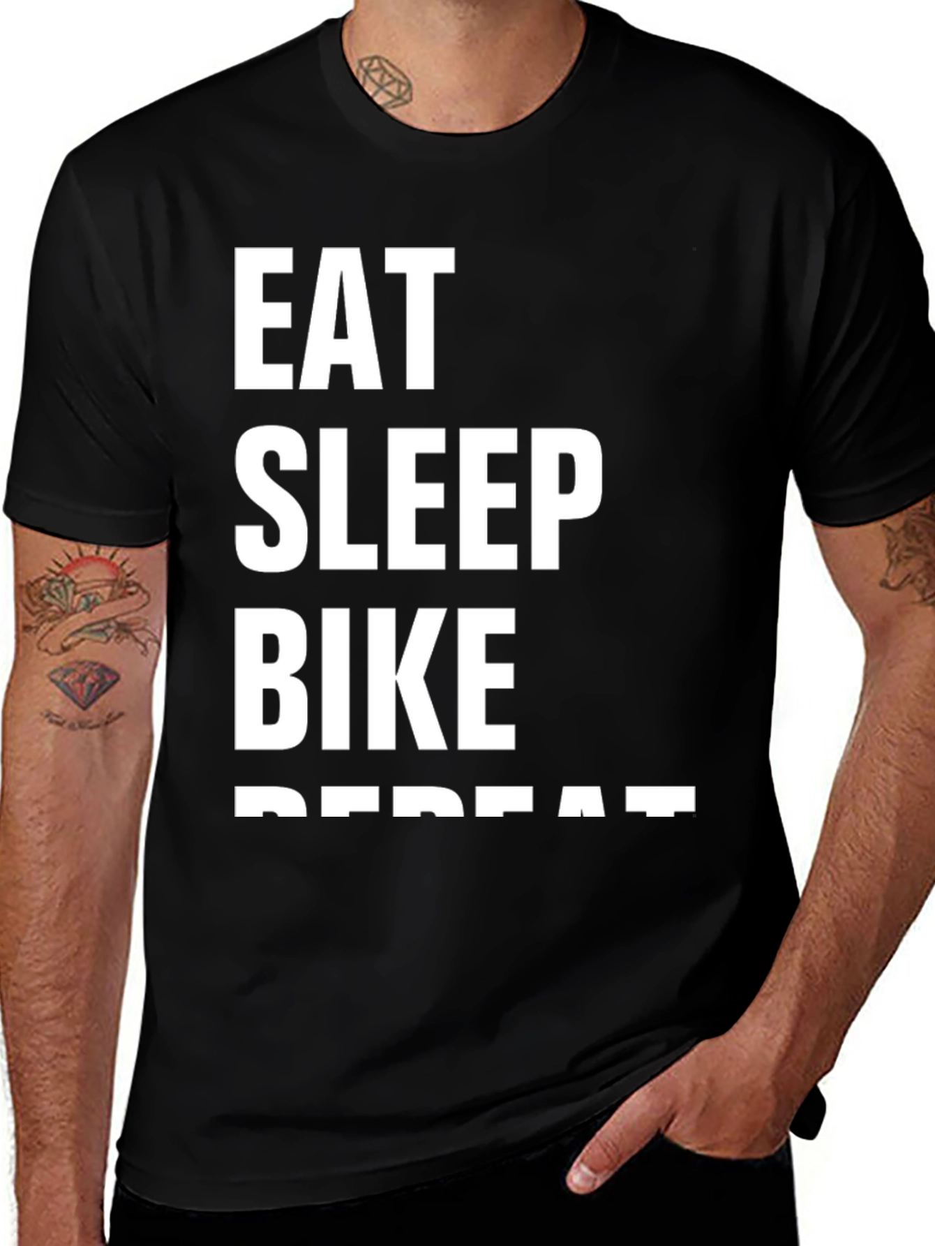 Variant 7 of Eat Sleep Bike Repeat T-Shirt