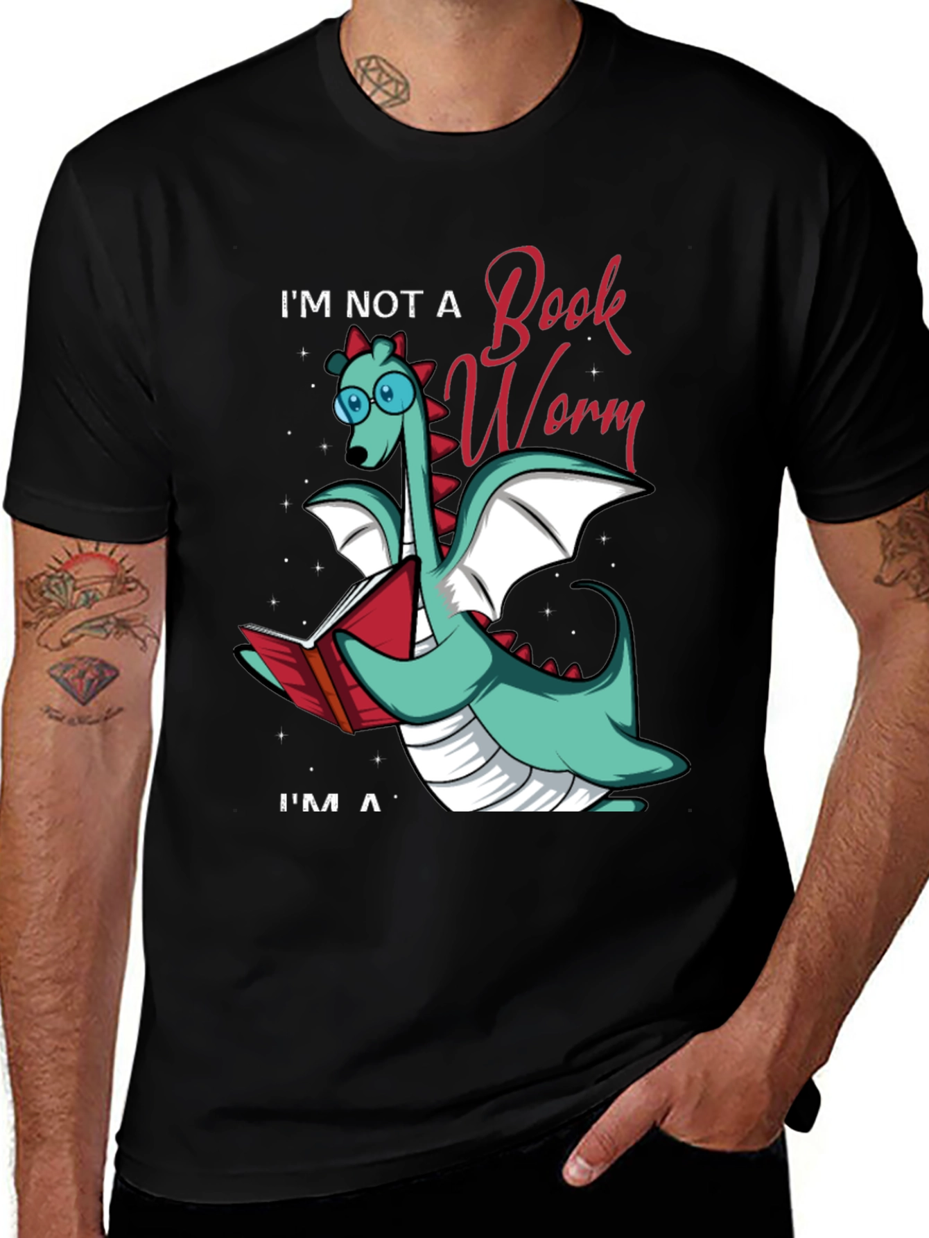 Variant 30 of Book Dragon Graphic Tee - Bookworm Alternative