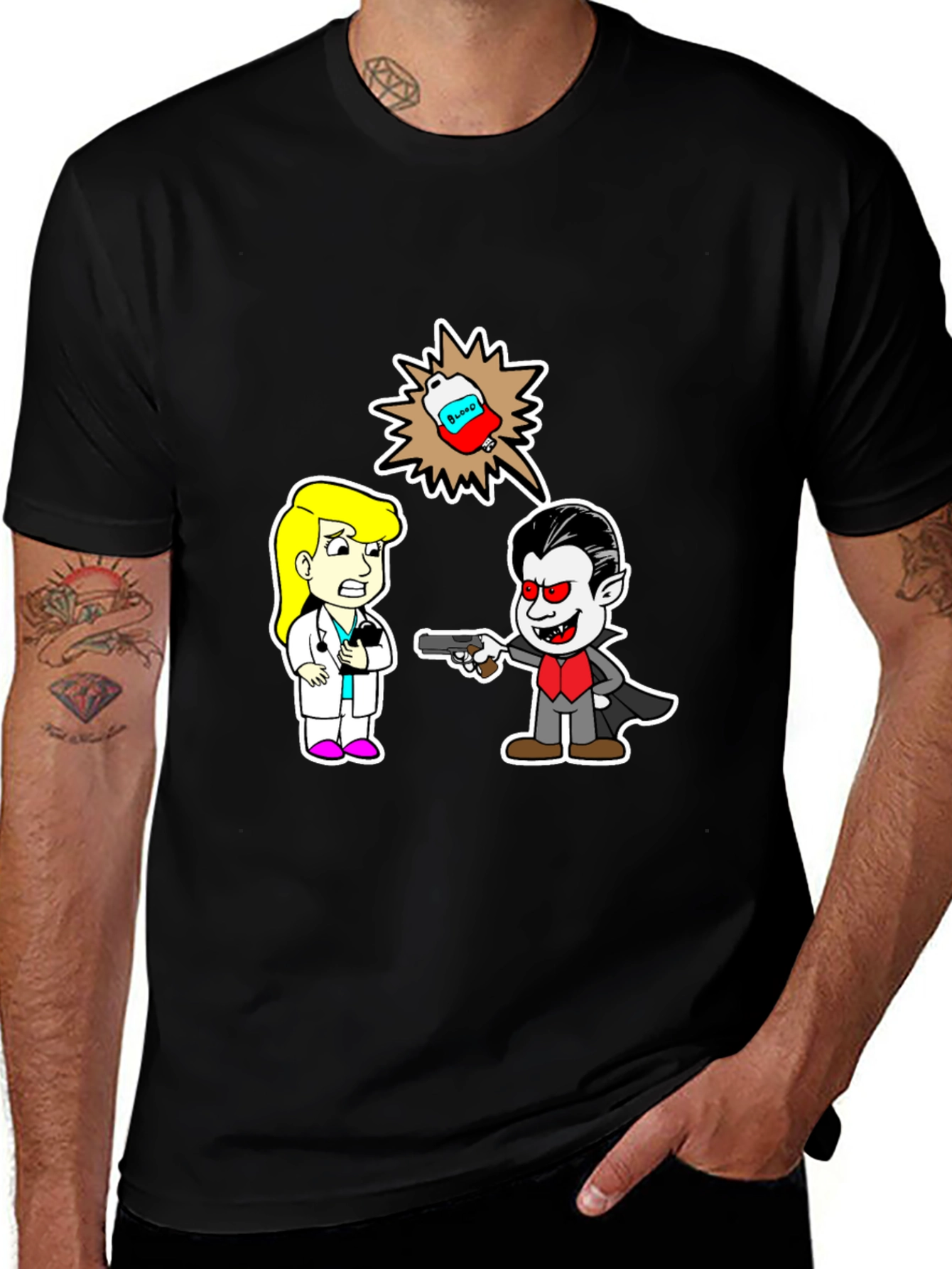 Vampire Blood Funny Graphic T-Shirt