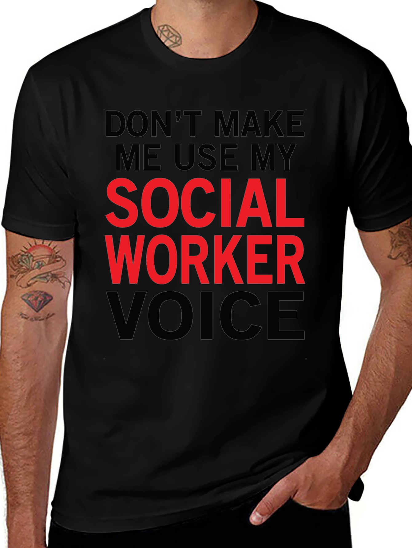 Variant 27 of Social Worker Voice T-Shirt - Funny Job Gift