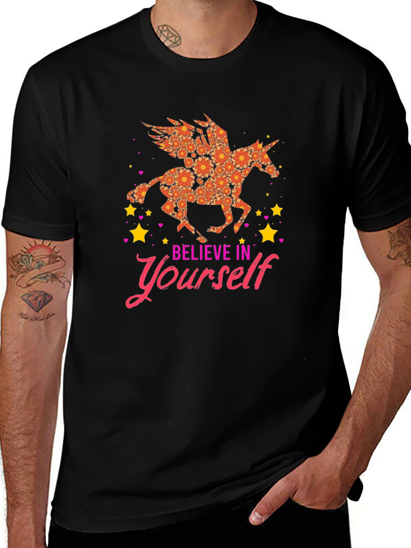 Variant 26 of Unicorn Believe In Yourself Graphic T-Shirt