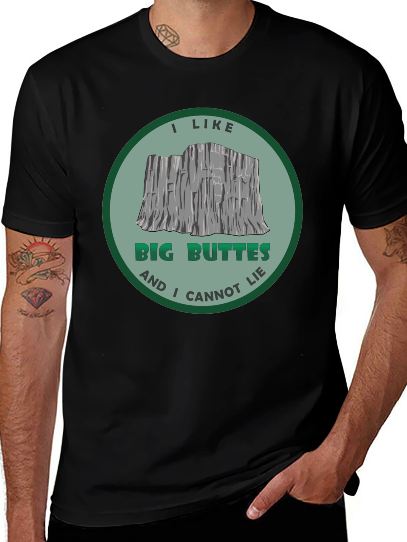 Variant 16 of I Like Big Buttes Funny Graphic Tee