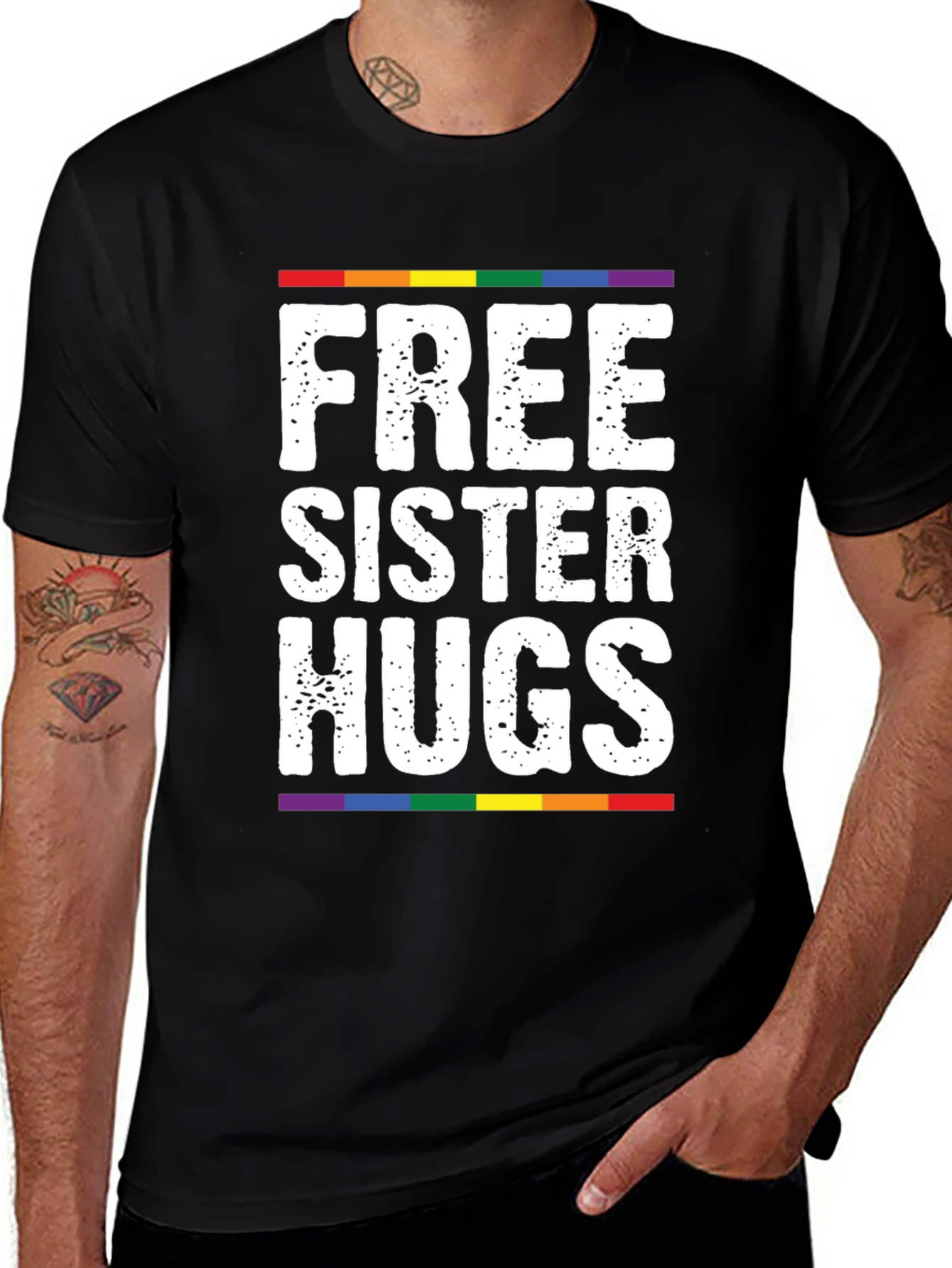 Free Sister Hugs Pride T-Shirt