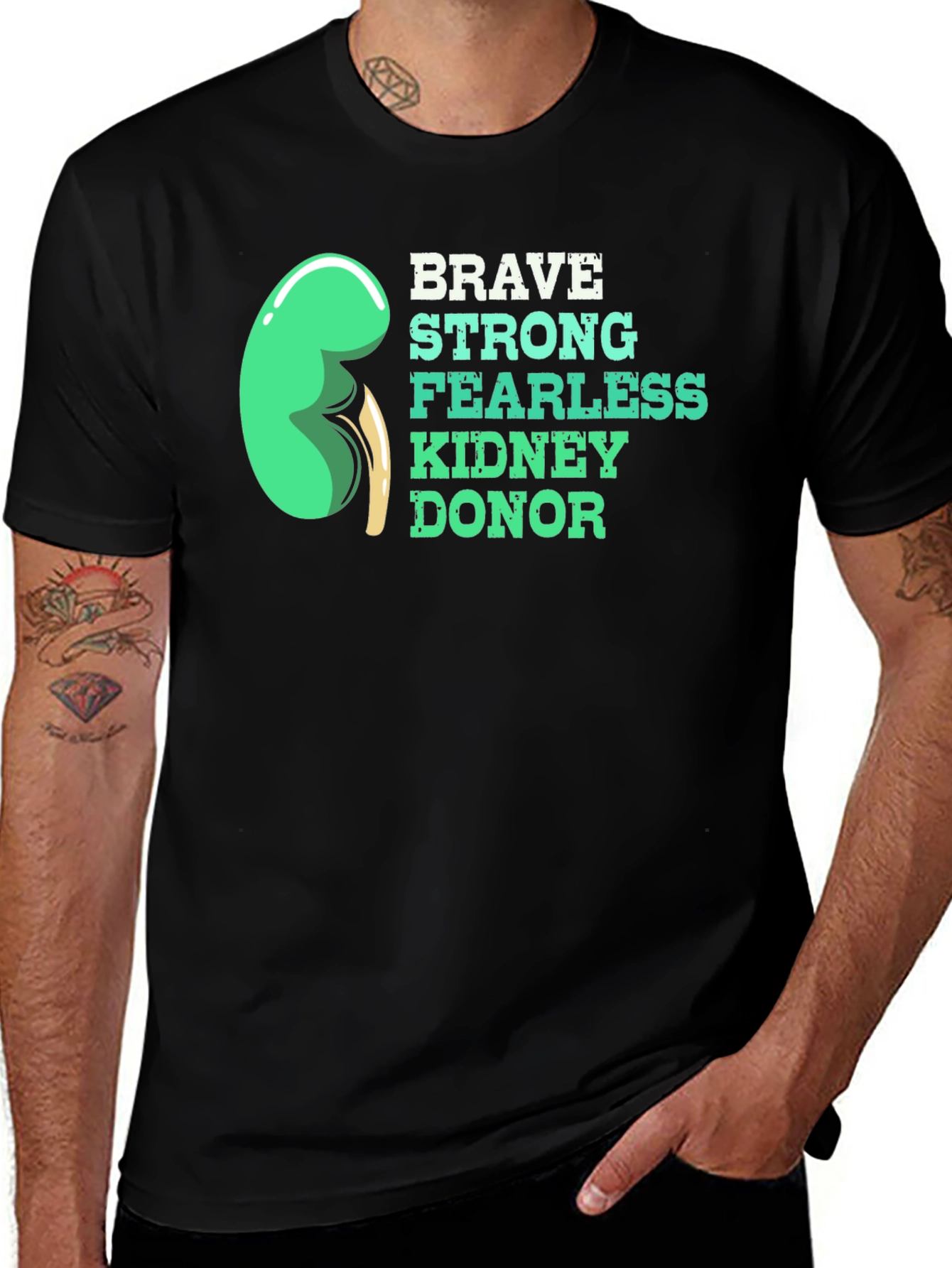 Variant 2 of Brave Kidney Donor T-Shirt - Organ Donation Awareness