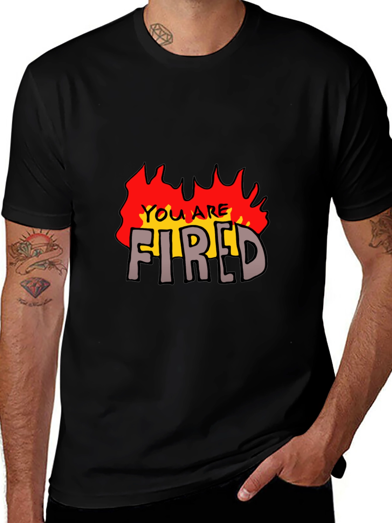 Variant 6 of You Are Fired Graphic Tee - Black T-Shirt