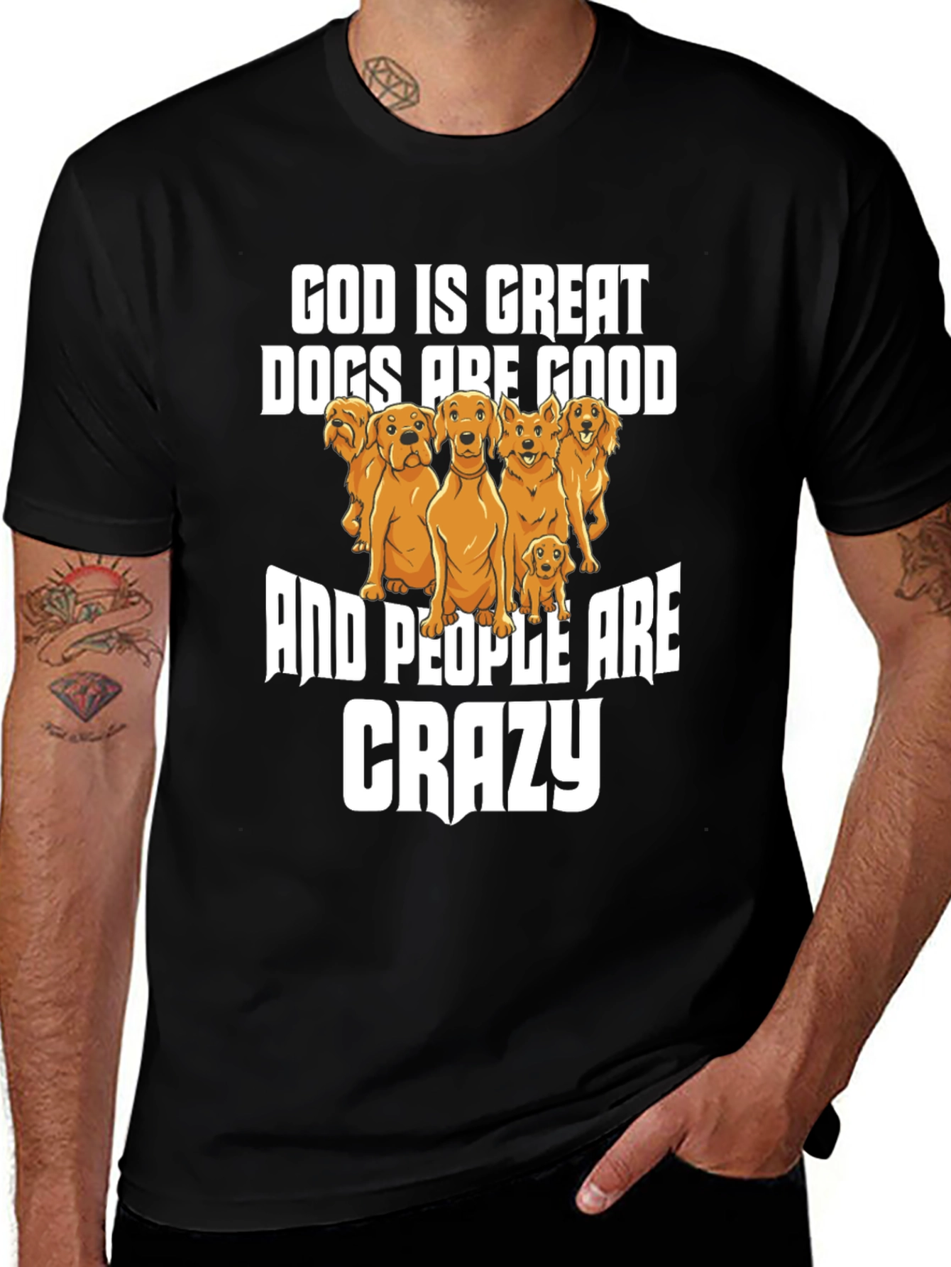 Variant 25 of God Is Great Dogs Are Good Graphic Tee