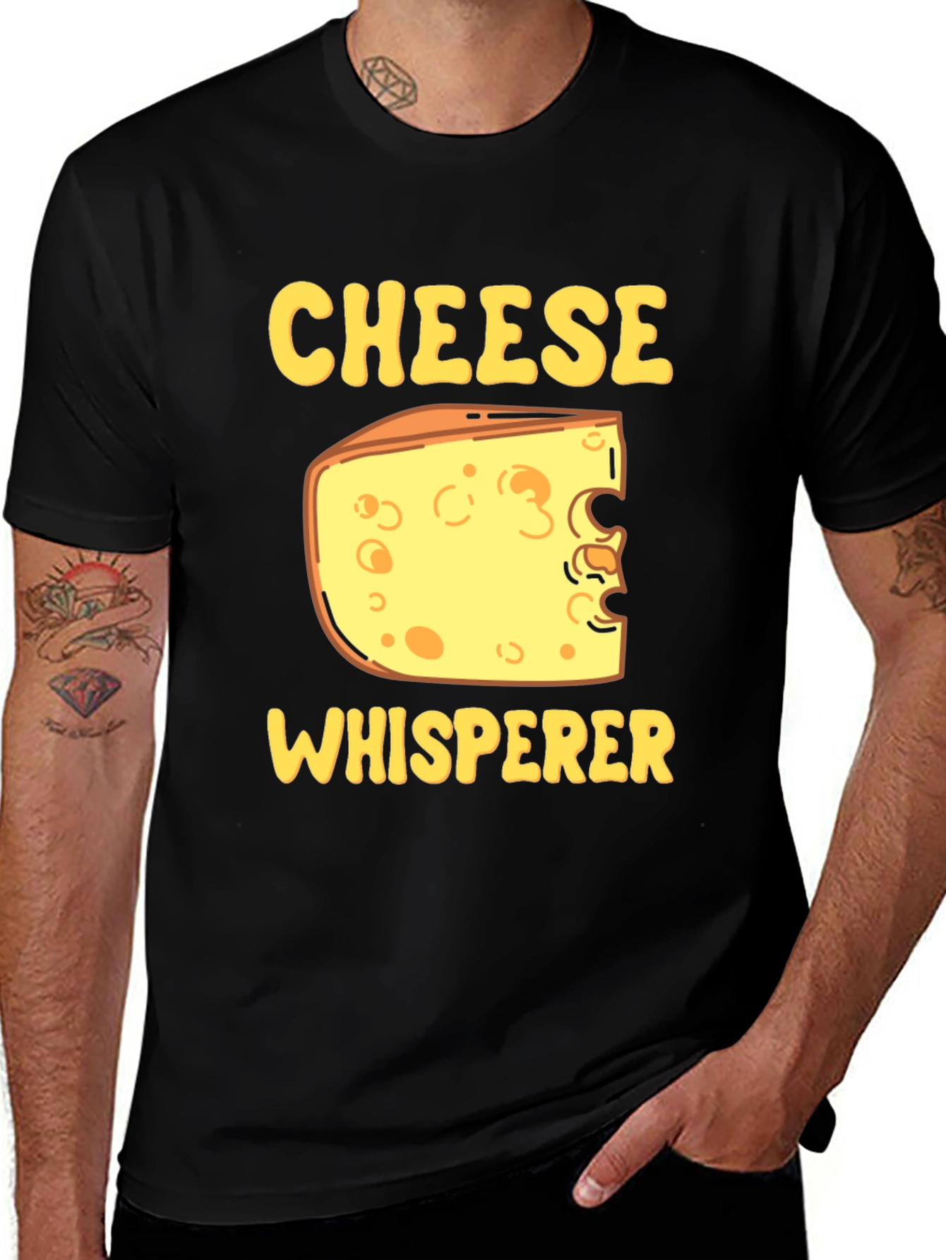 Variant 30 of Cheese Whisperer Graphic Tee - Funny Foodie T-Shirt