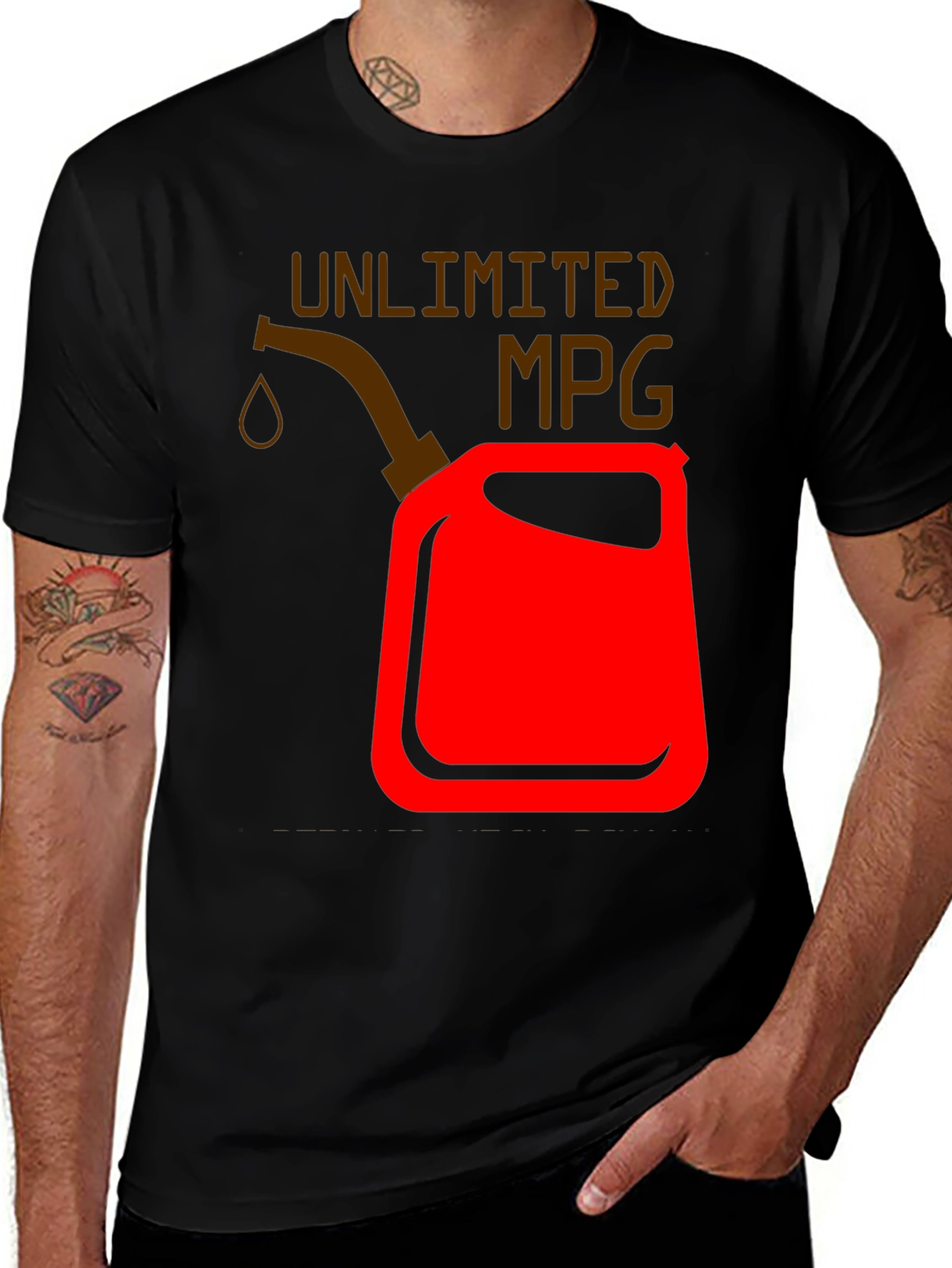 Variant 25 of Unlimited MPG Funny Car Enthusiast T-Shirt