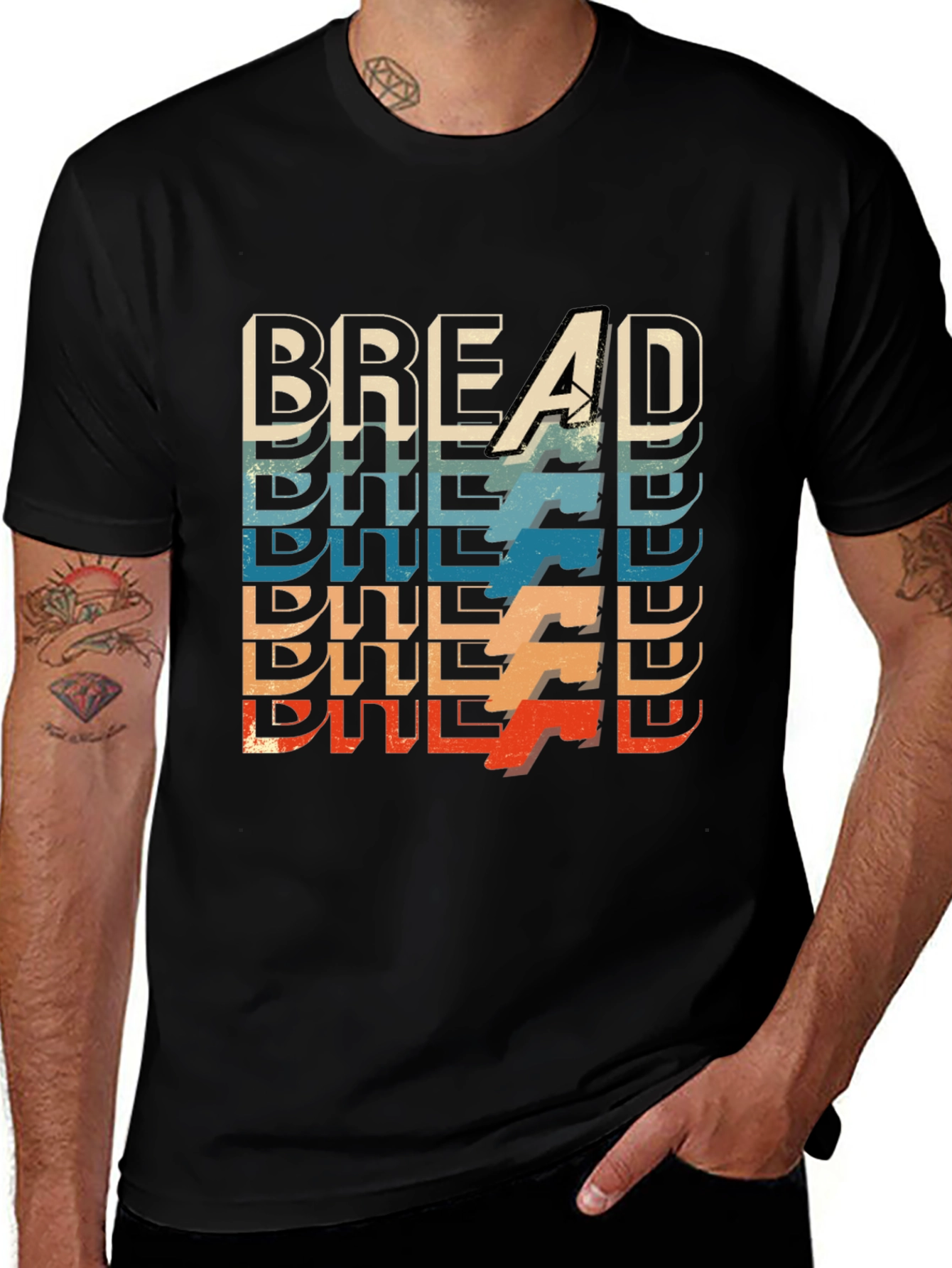 Variant 2 of Retro Bread Lover T-Shirt 