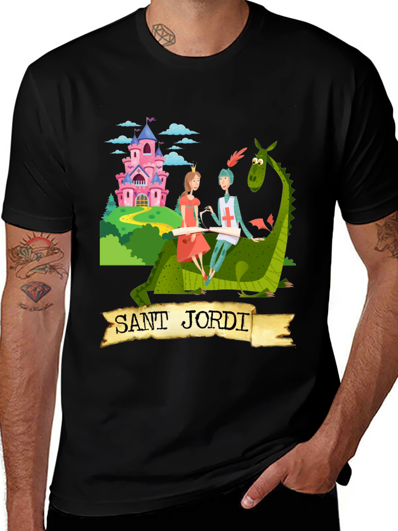 Sant Jordi Knight and Dragon T-Shirt
