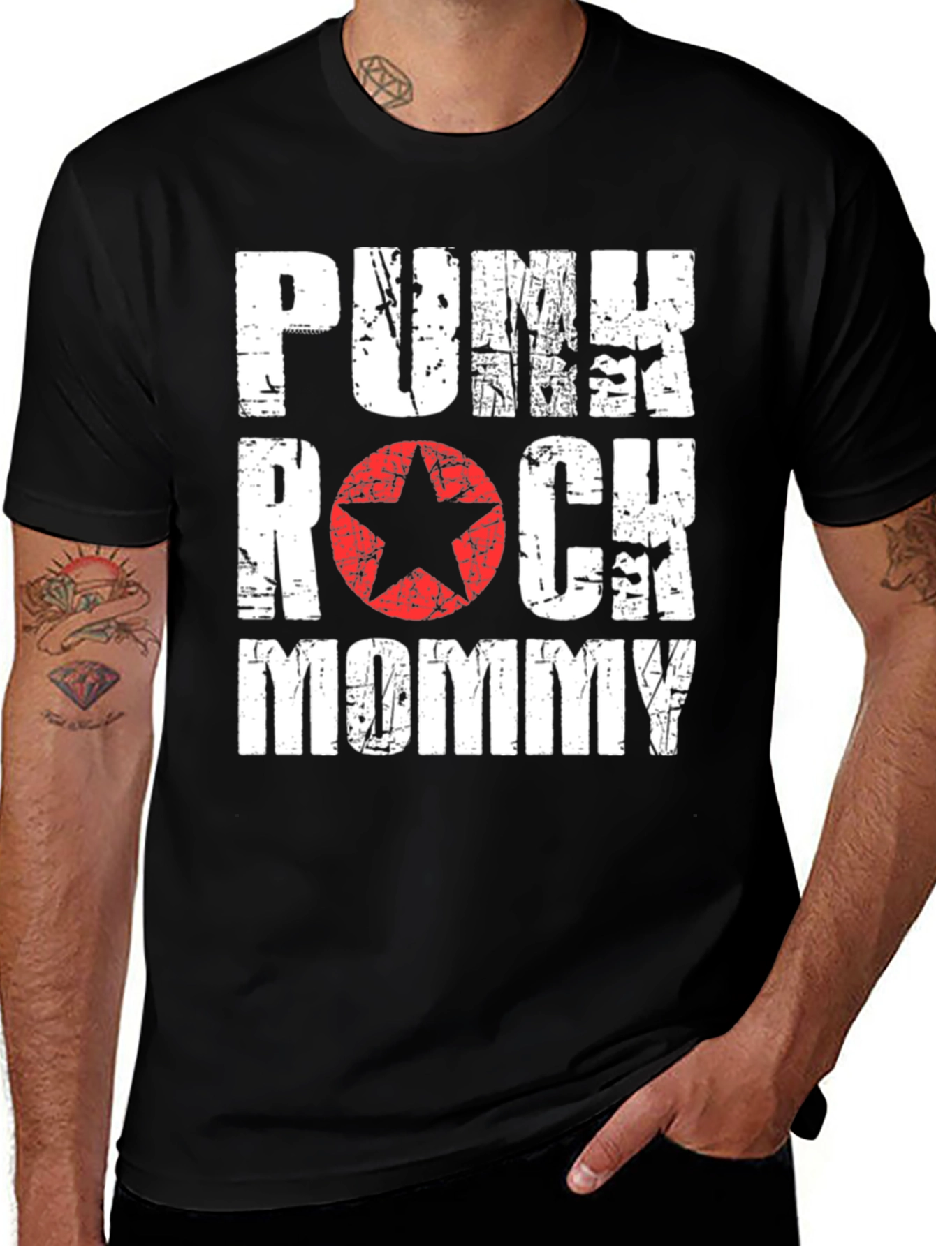 Variant 12 of Punk Rock Mommy Black T-Shirt