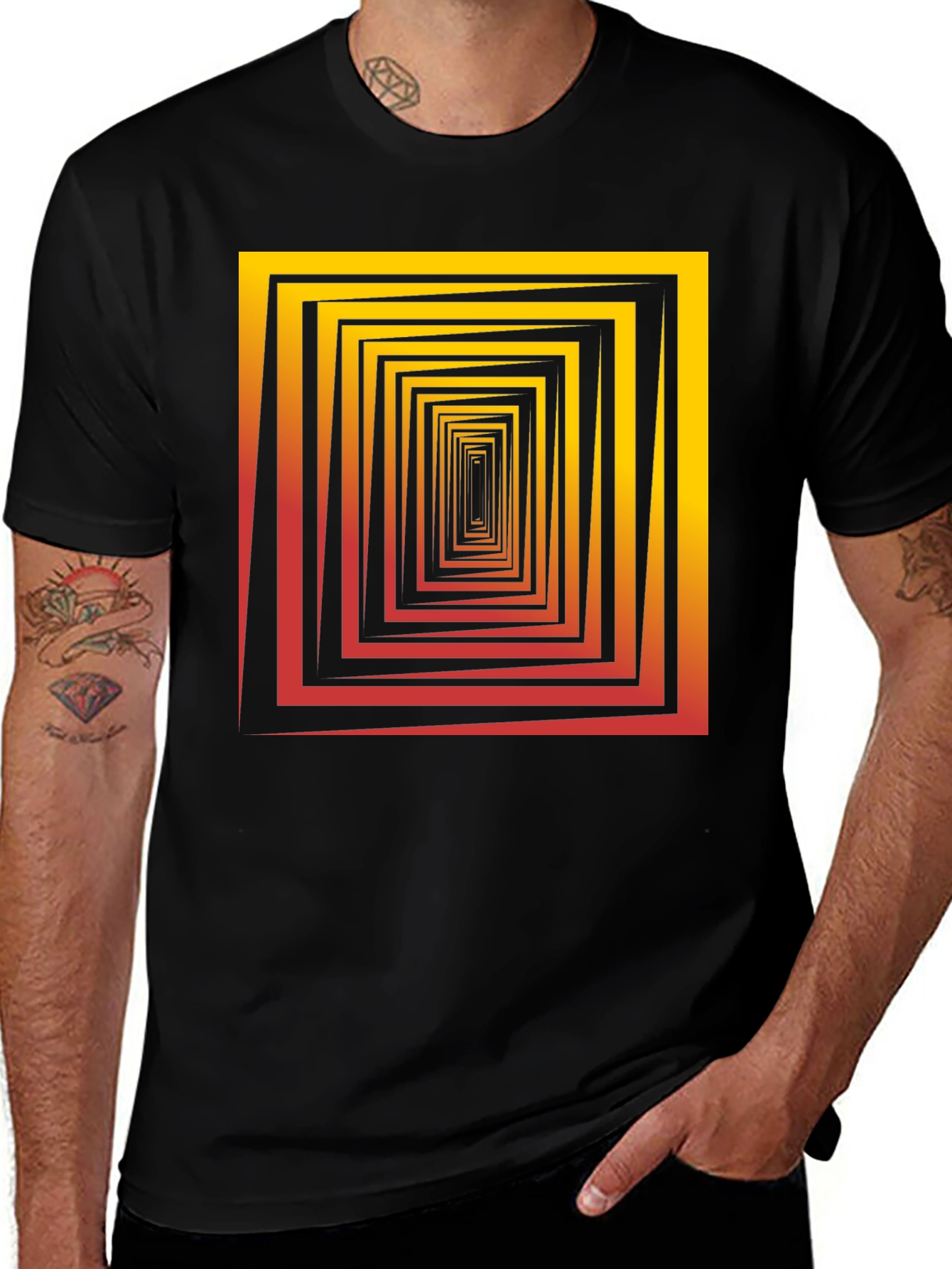 Variant 15 of Optical Illusion T-Shirt - Abstract Art Tee