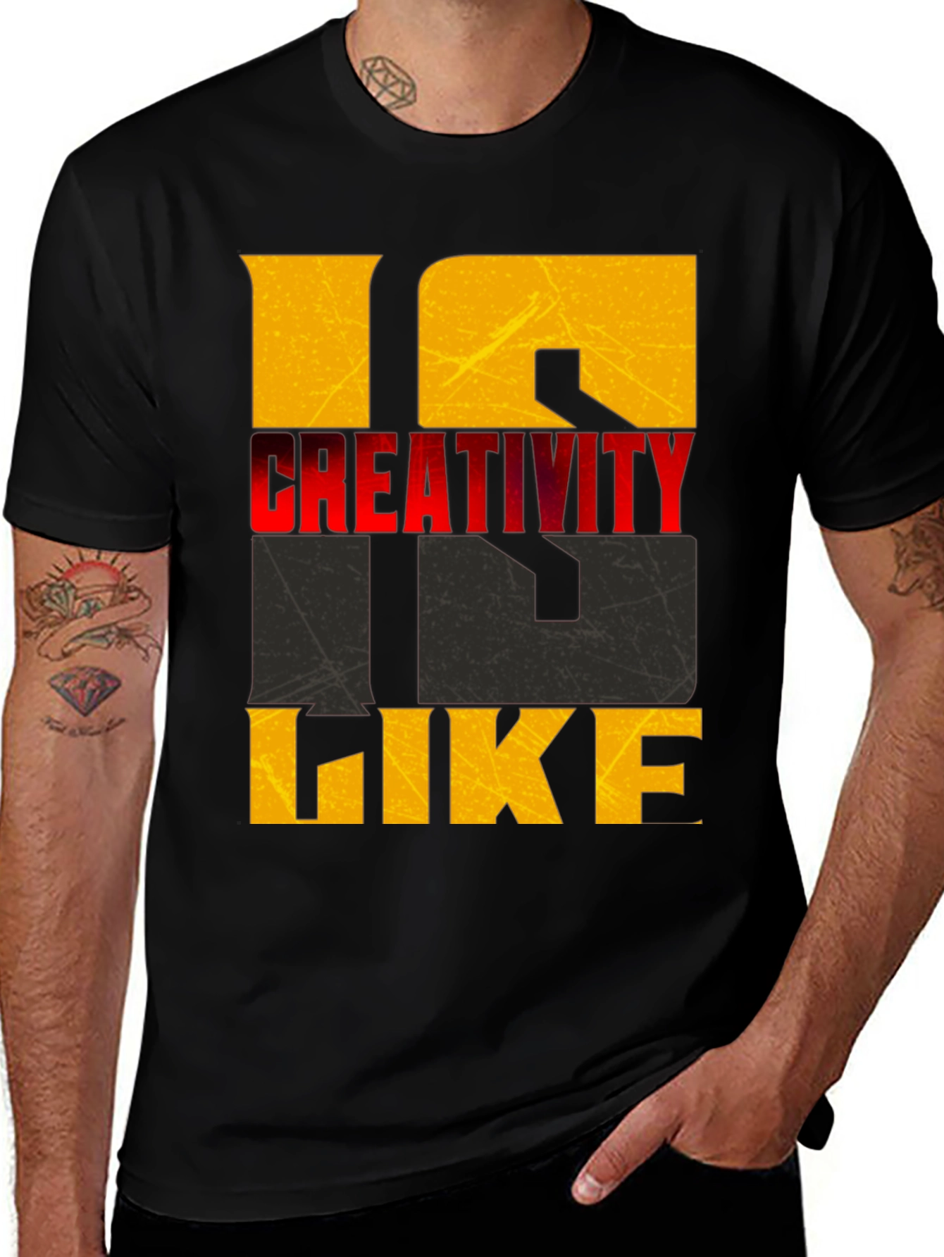 Variant 21 of Creativity Quote Graphic Tee - Black