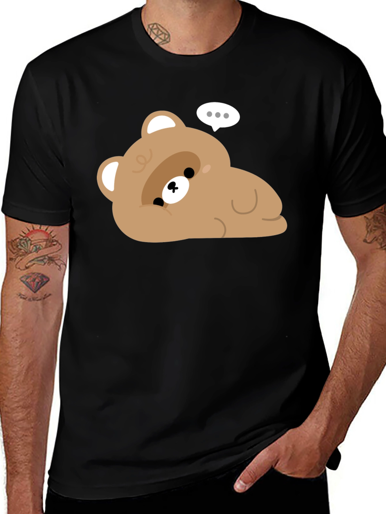 Variant 9 of Lazy Bear Graphic T-Shirt - Casual Comfort