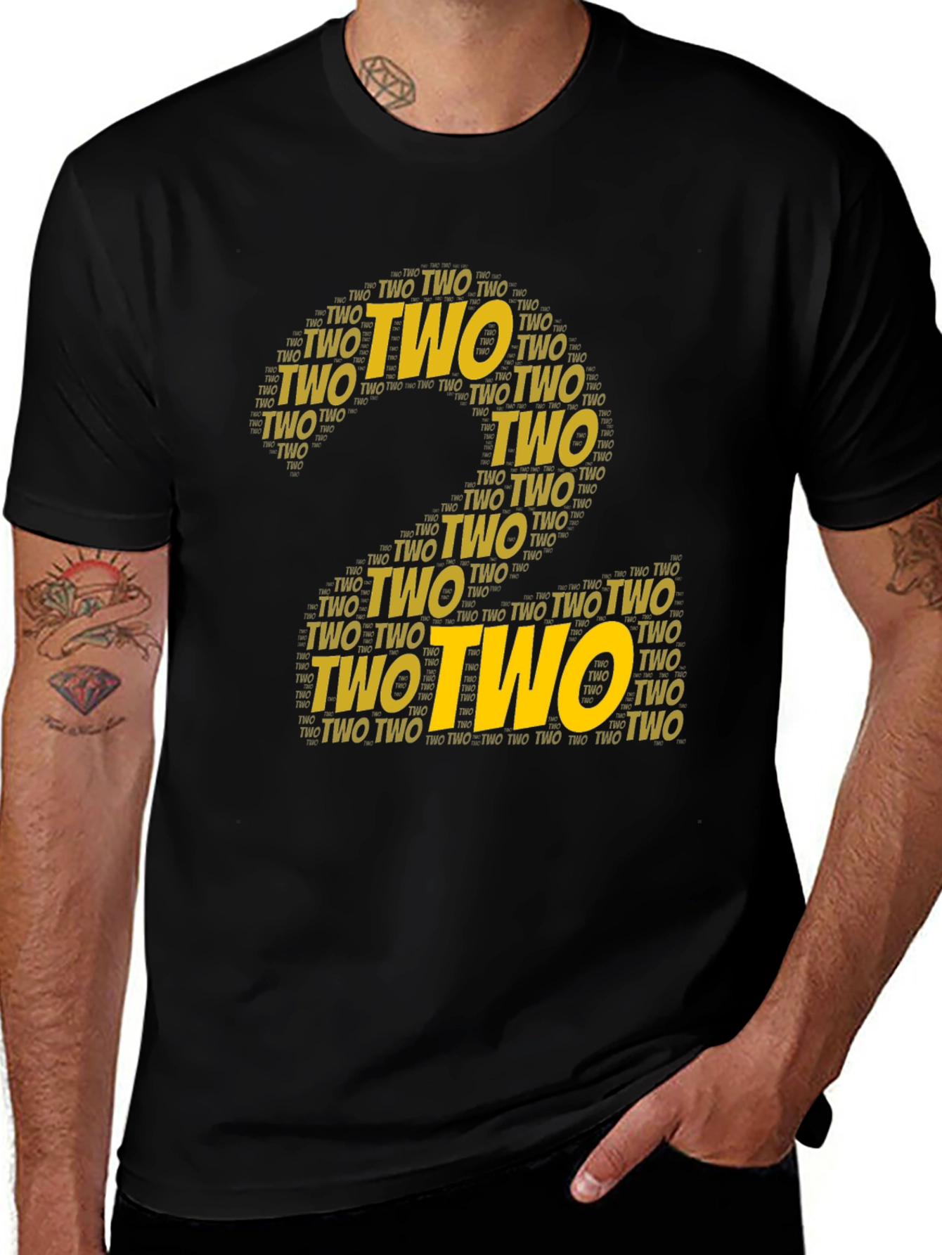 Two Typography Men's T-Shirt