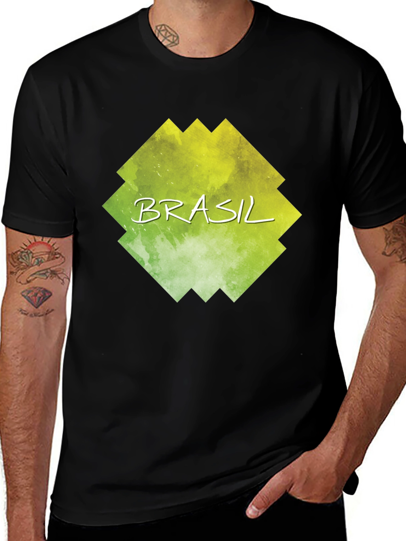 Brasil Graphic T-Shirt - Stylish Green Tee