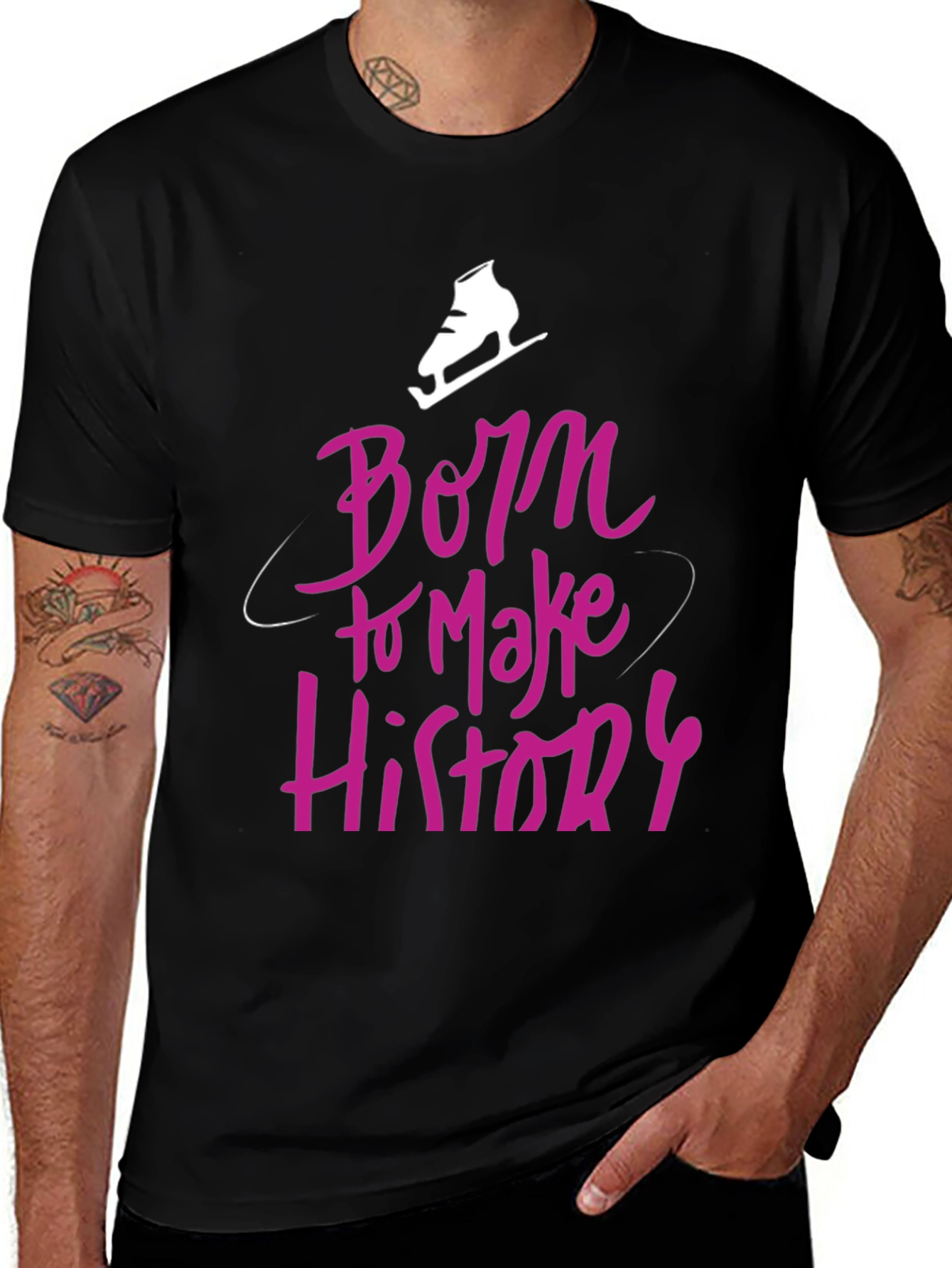 Variant 9 of Born To Make History T-Shirt, Figure Skating Tee