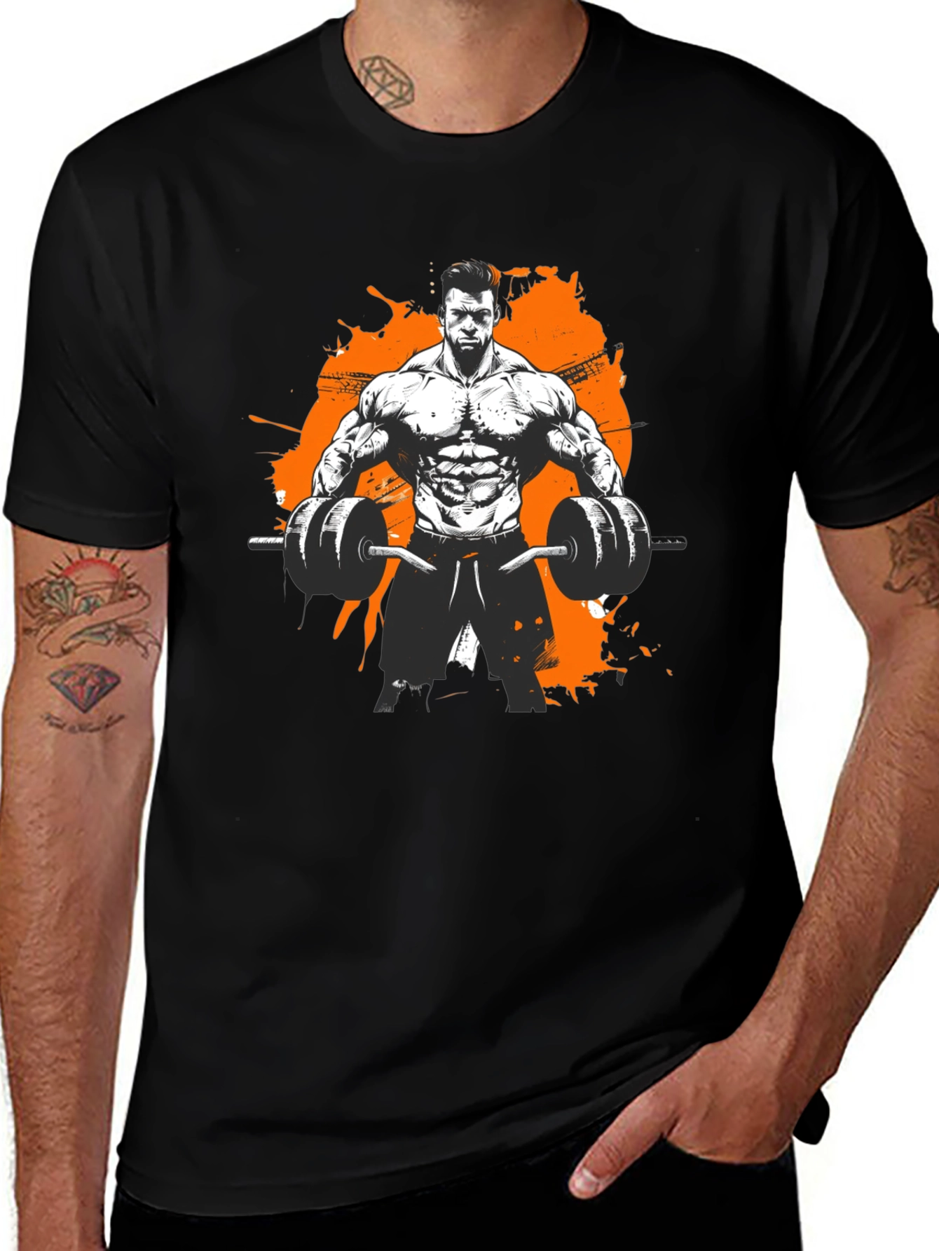 Bodybuilder Graphic T-Shirt - Muscle Power