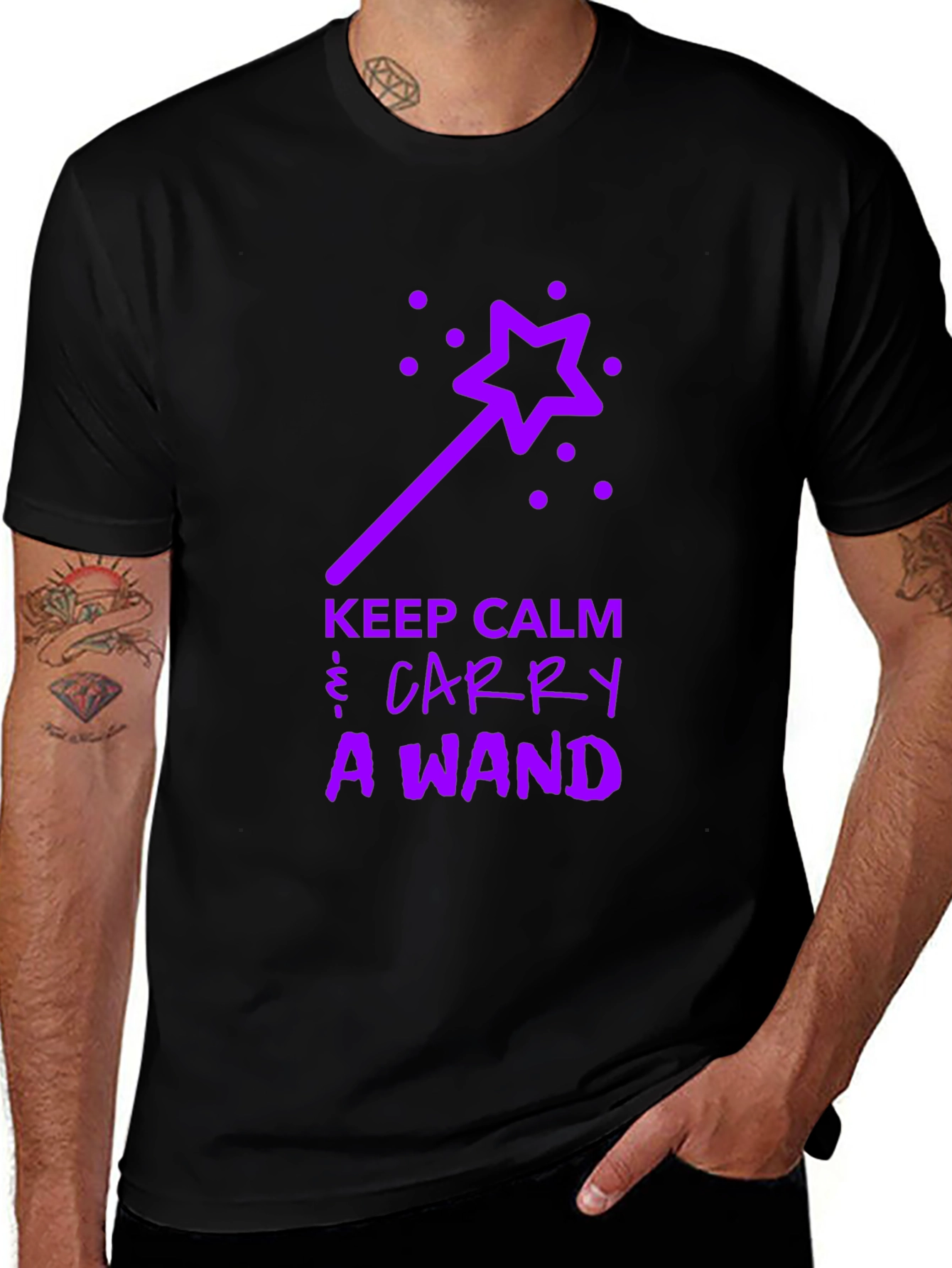 Variant 6 of Keep Calm & Carry A Wand T-Shirt