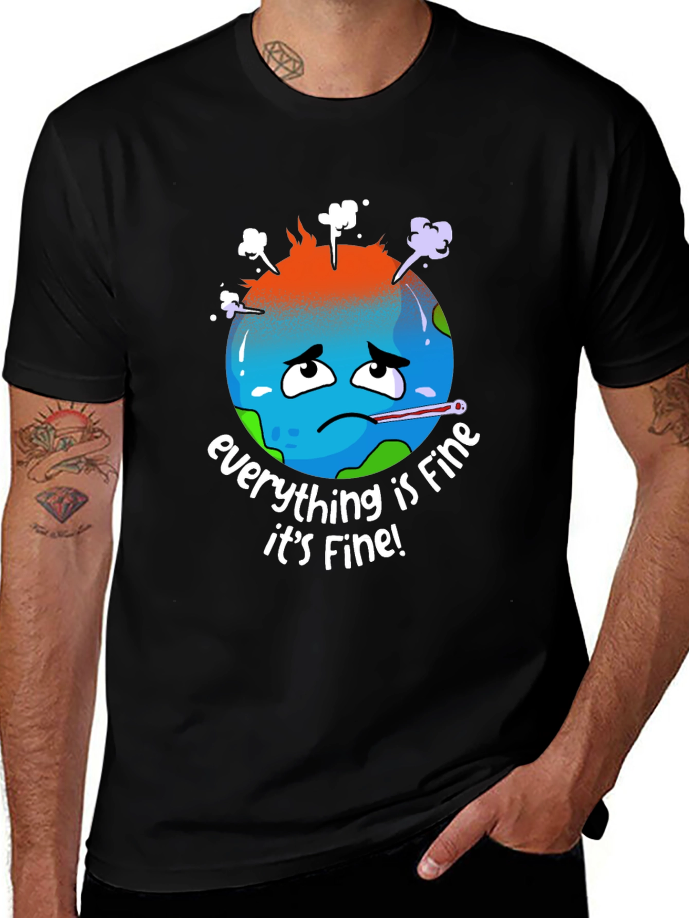 Variant 5 of Everything is Fine Earth T-Shirt