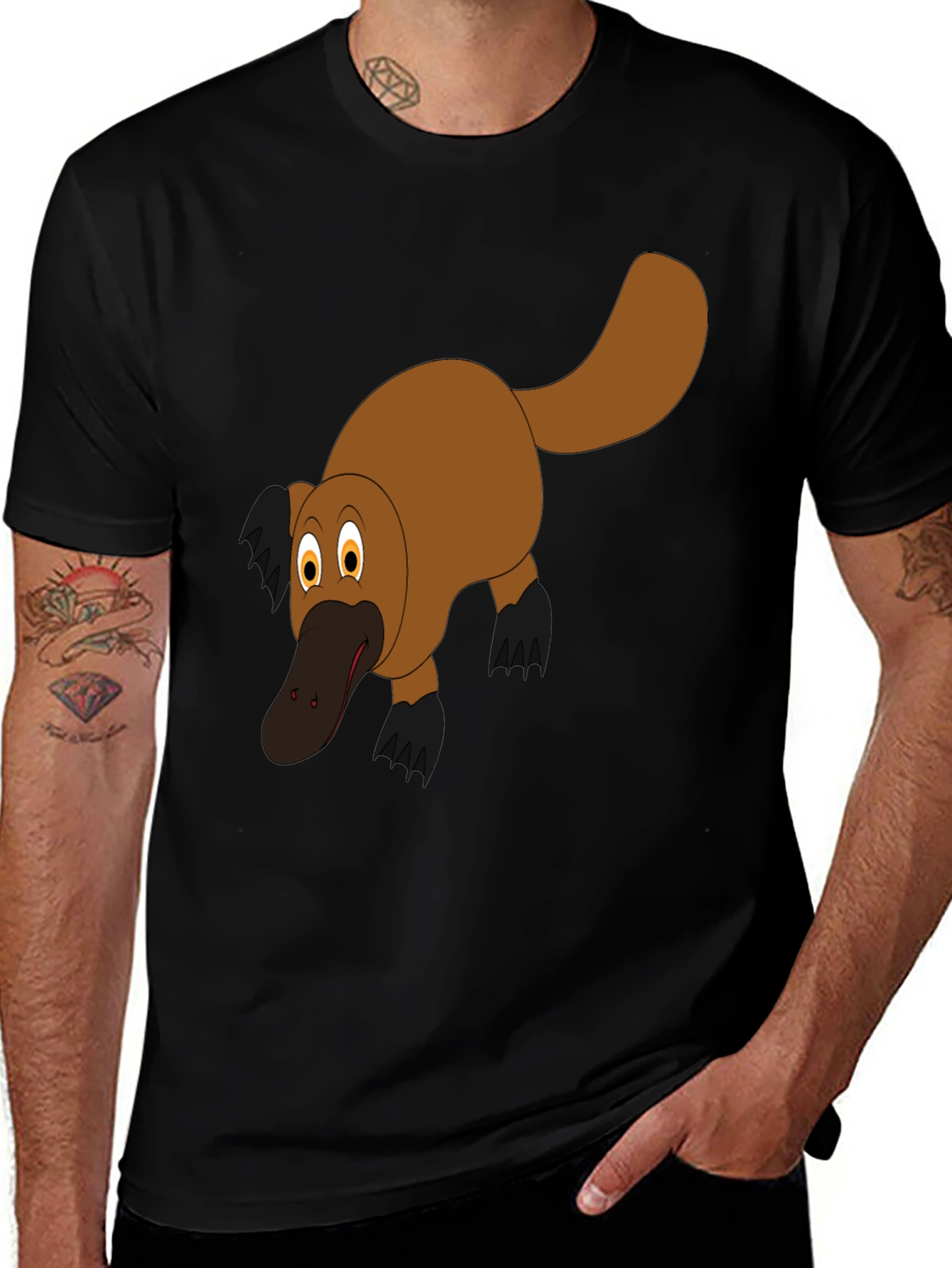 Variant 13 of Cartoon Platypus Graphic Tee