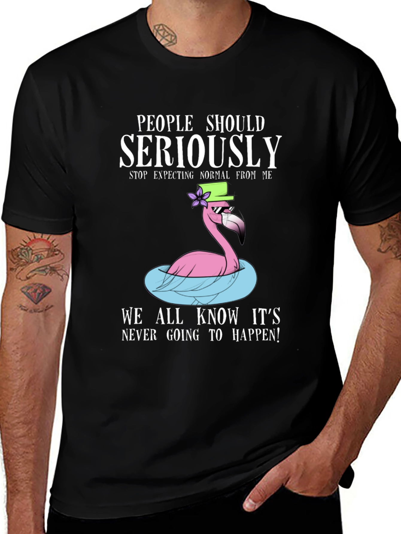 Variant 13 of Funny Flamingo T-Shirt - People Should Seriously Stop
