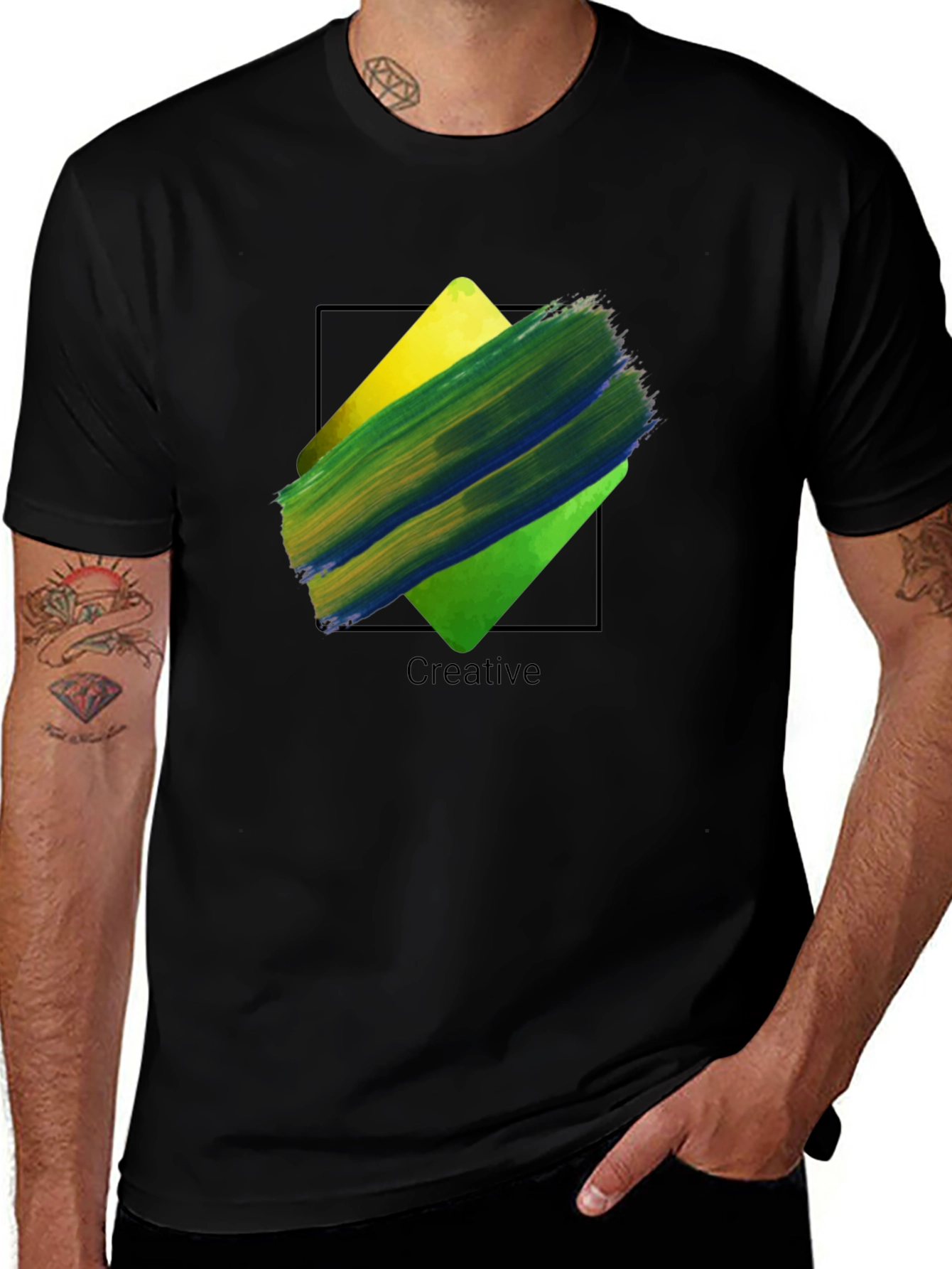 Variant 18 of Creative Paint Stroke Graphic Tee - Black Unisex T-Shirt