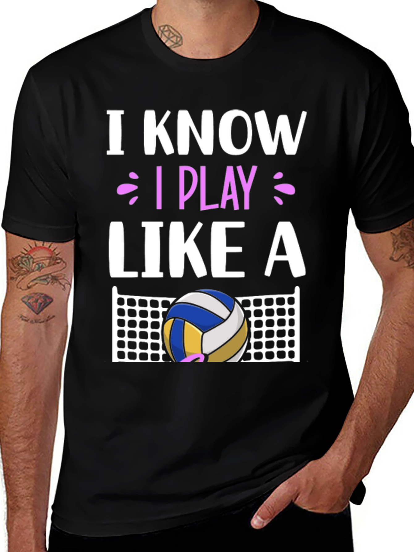 Variant 26 of Volleyball Player T-Shirt - I Know I Play Like A...