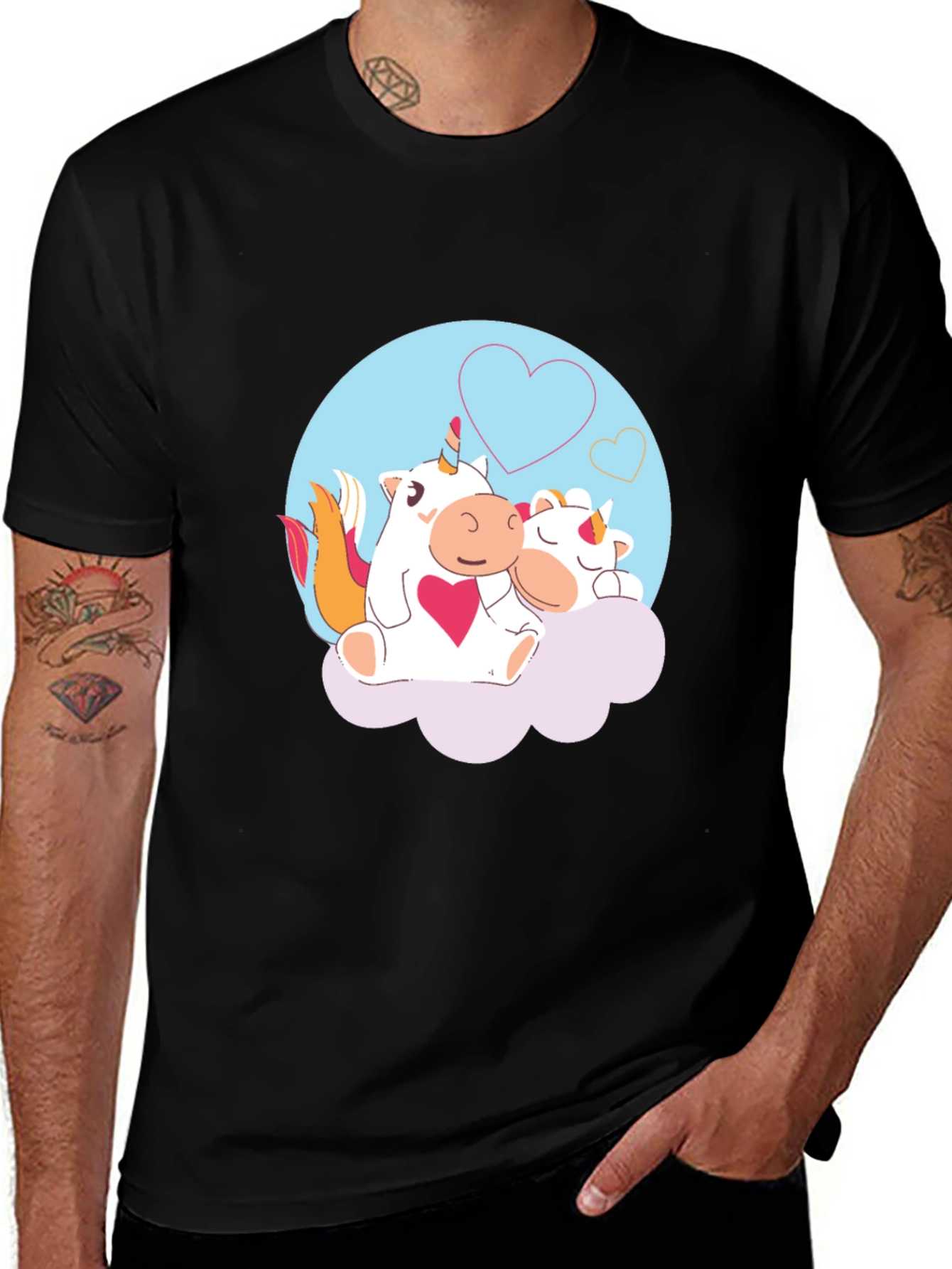 Variant 11 of Unicorn Love T-Shirt - Cute Graphic Tee