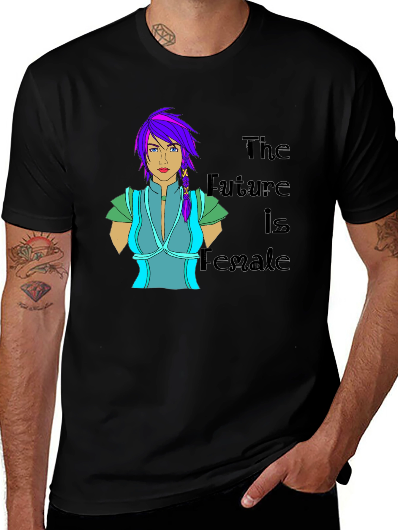 Variant 4 of Future is Female Graphic Tee - Black