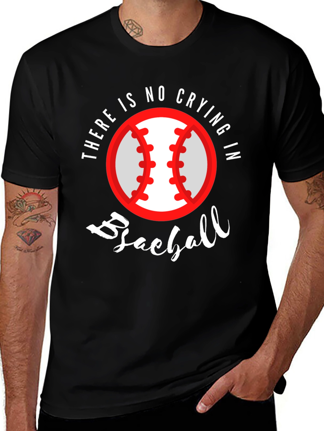 Variant 17 of No Crying in Baseball Graphic Tee