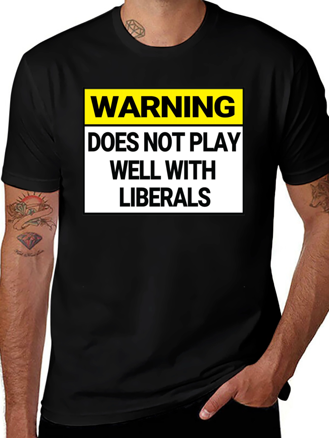 Warning: Does Not Play Well with Liberals T-Shirt