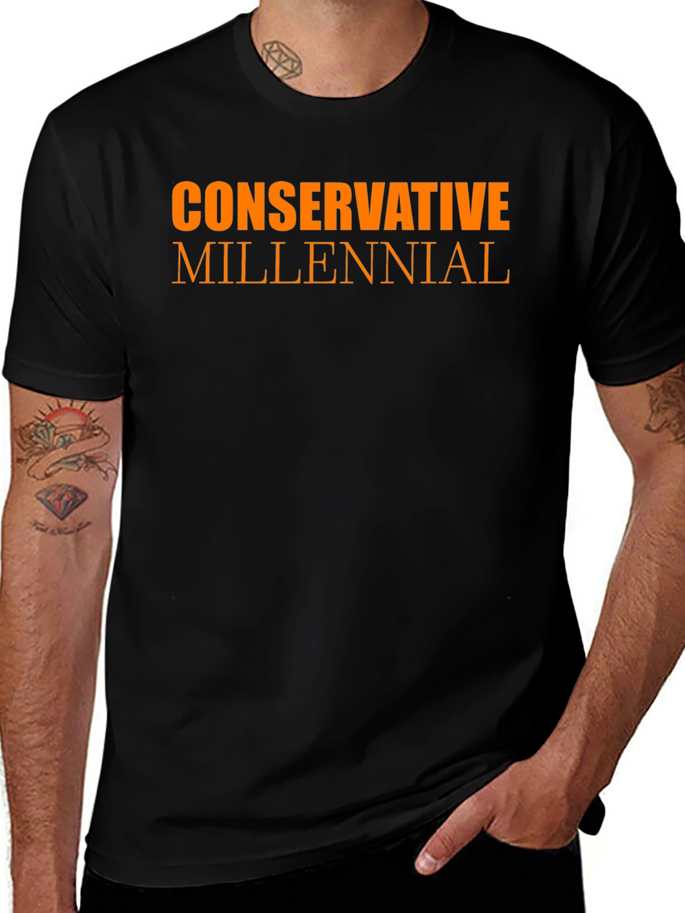 Variant 30 of Conservative Millennial Graphic Tee - Black