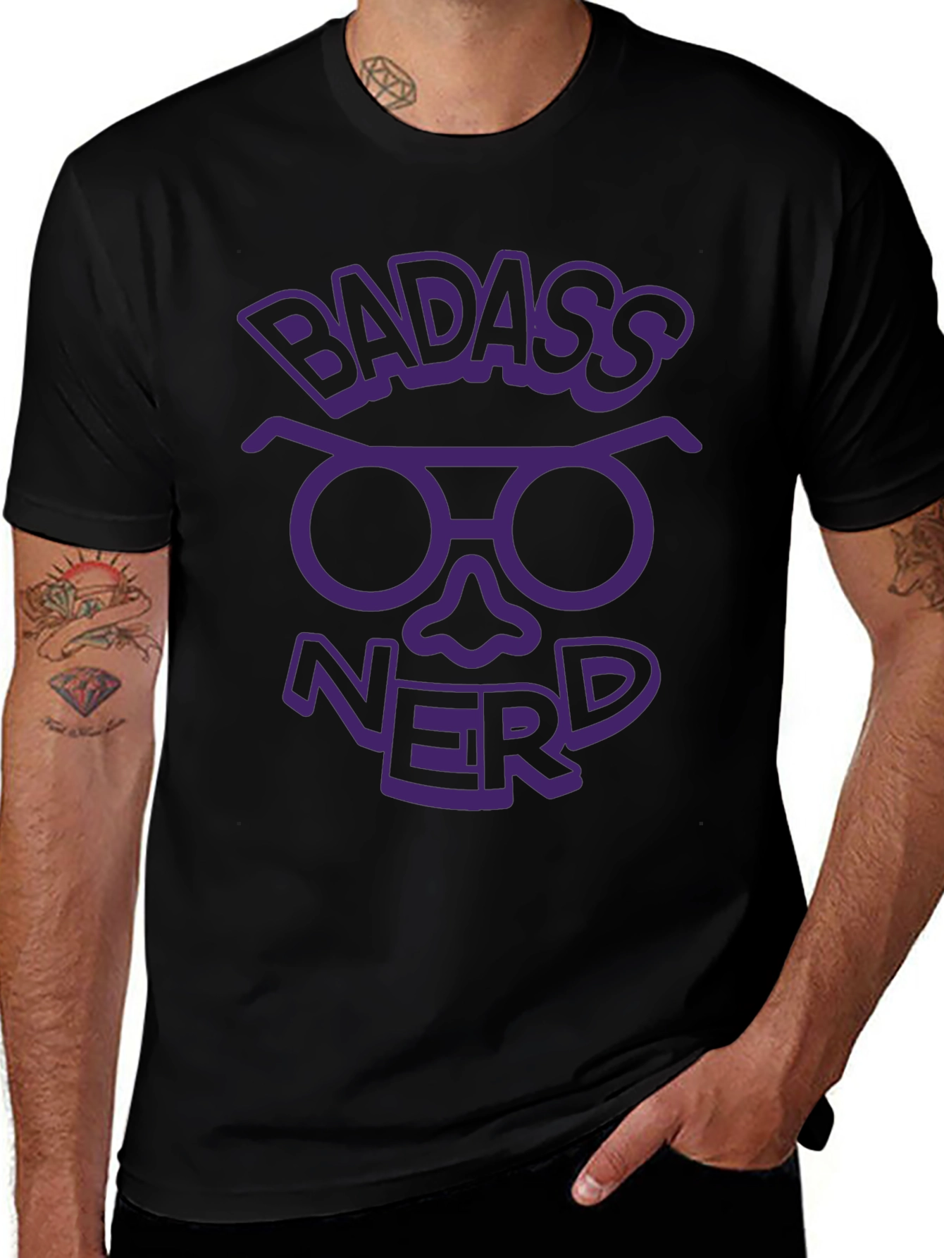 Variant 14 of Badass Nerd Graphic Tee - Geek Chic
