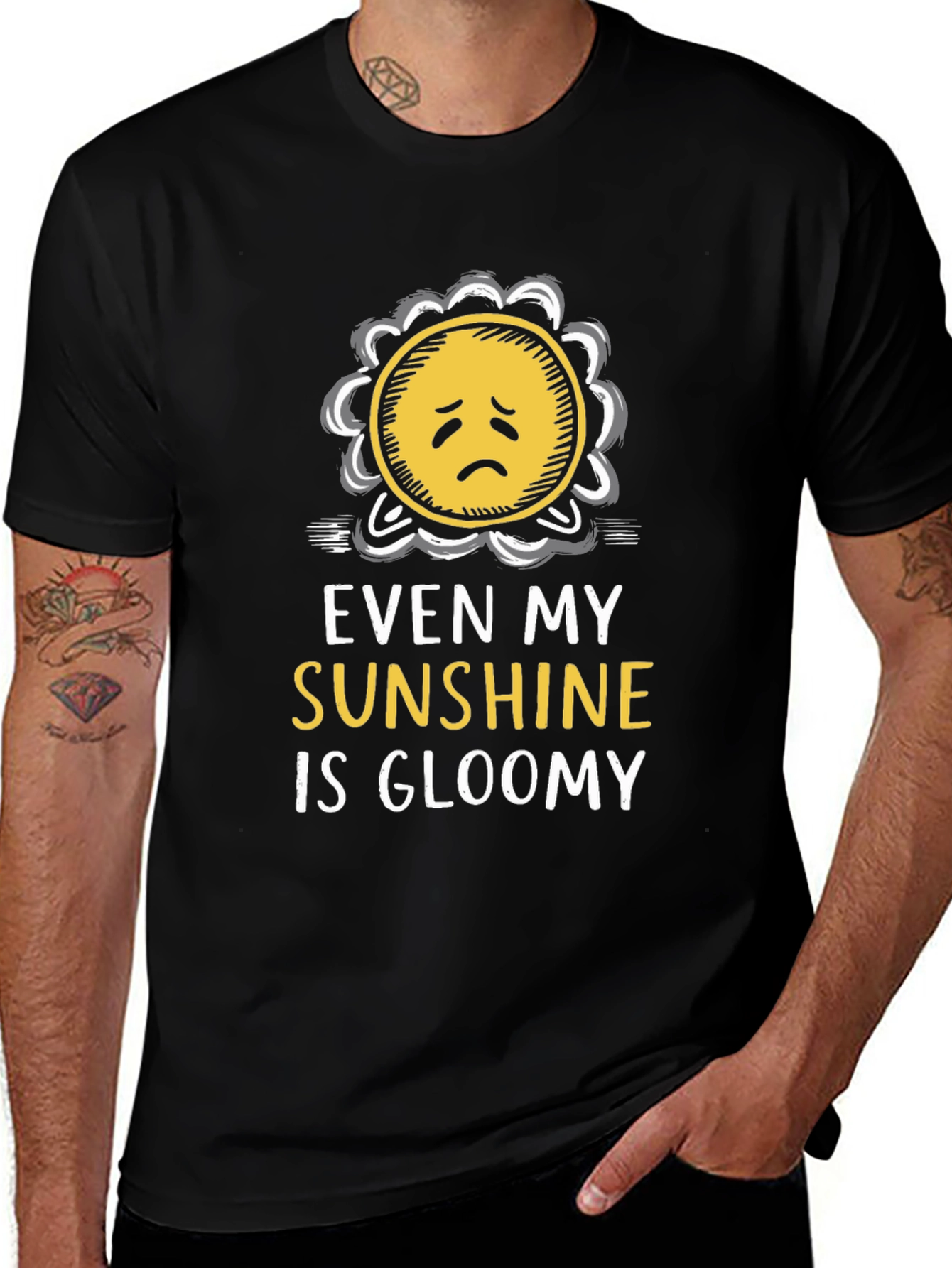 Variant 5 of Gloomy Sunshine Graphic Tee - Unisex