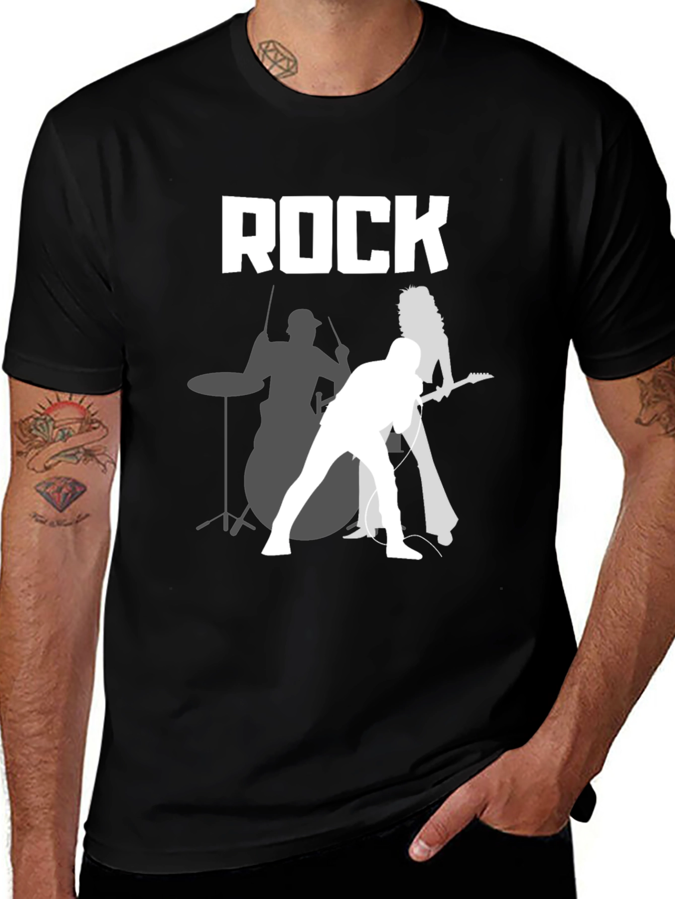 Variant 16 of Rock Band Graphic Tee - Classic Black Cotton T-Shirt