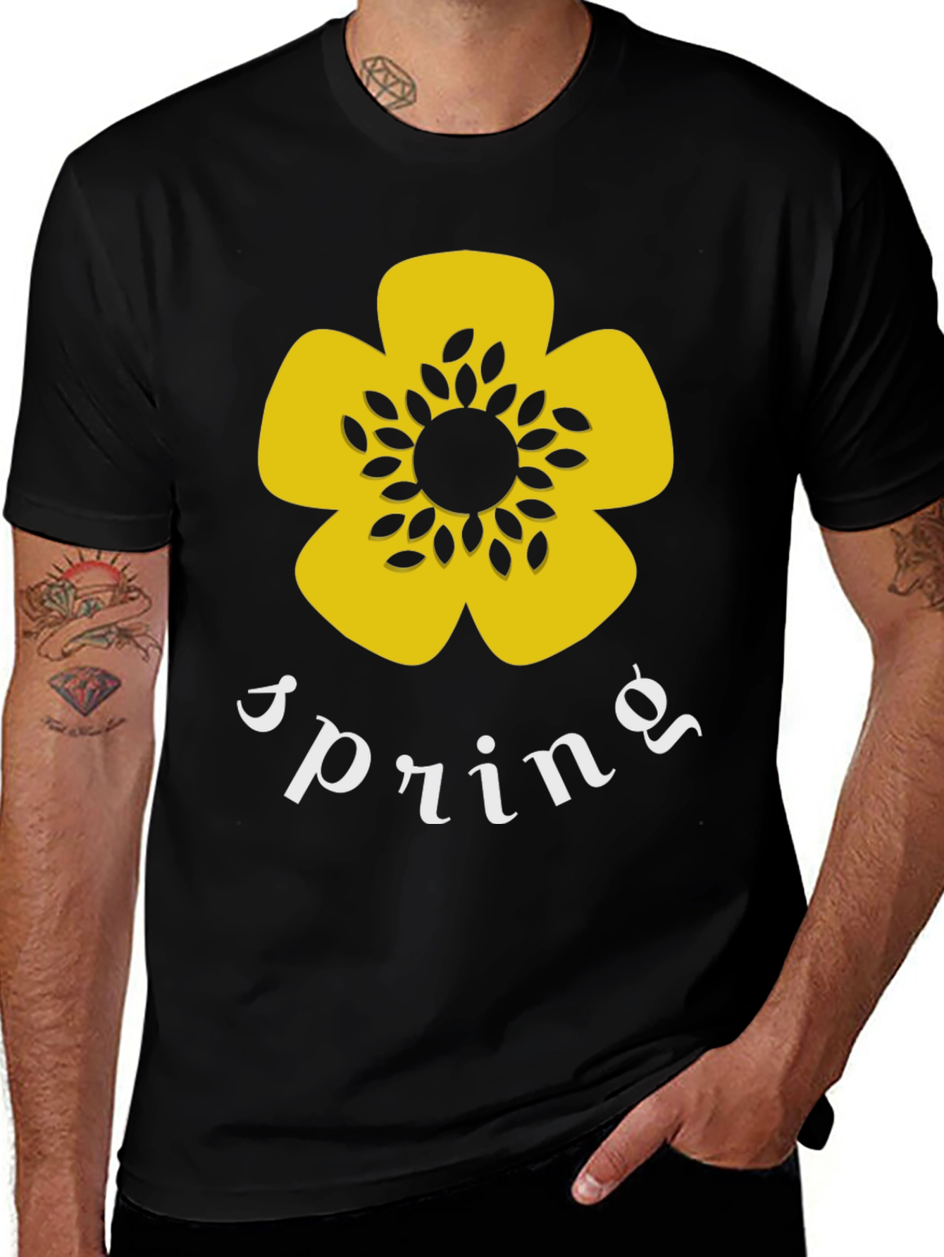 Variant 19 of Spring Flower Graphic T-Shirt - Stylish Cotton Tee