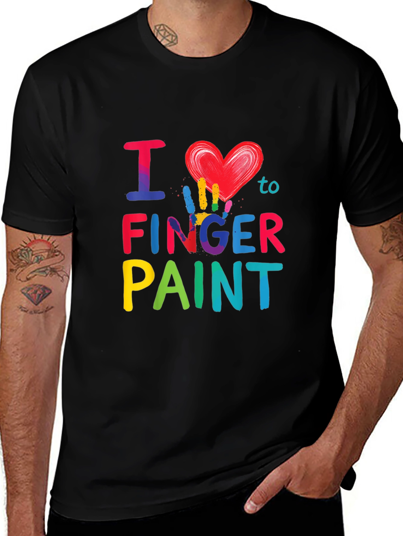 Variant 9 of I Love Finger Paint Graphic Tee