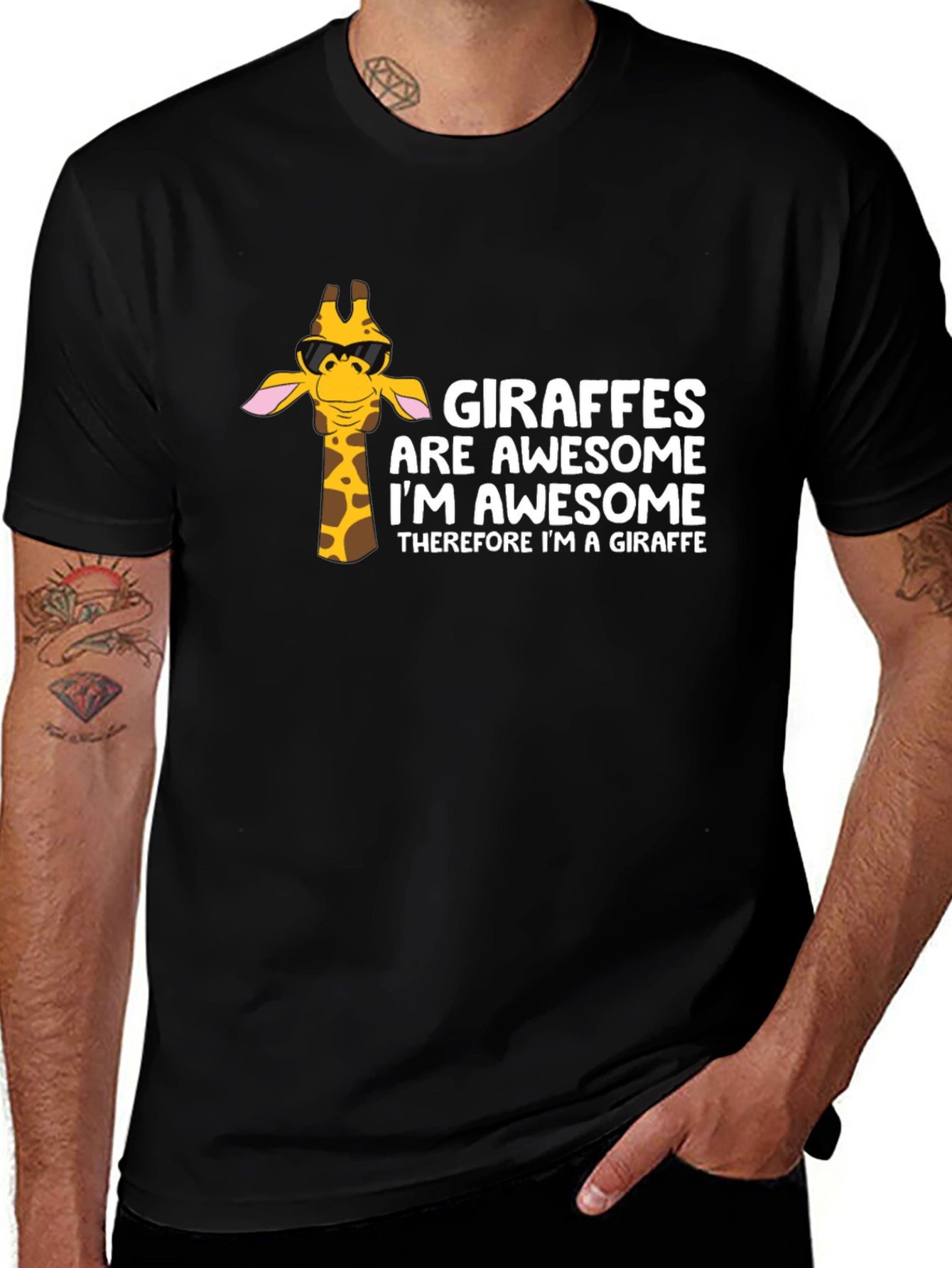 Variant 8 of Giraffe Awesome Graphic Tee - Funny Animal T-Shirt