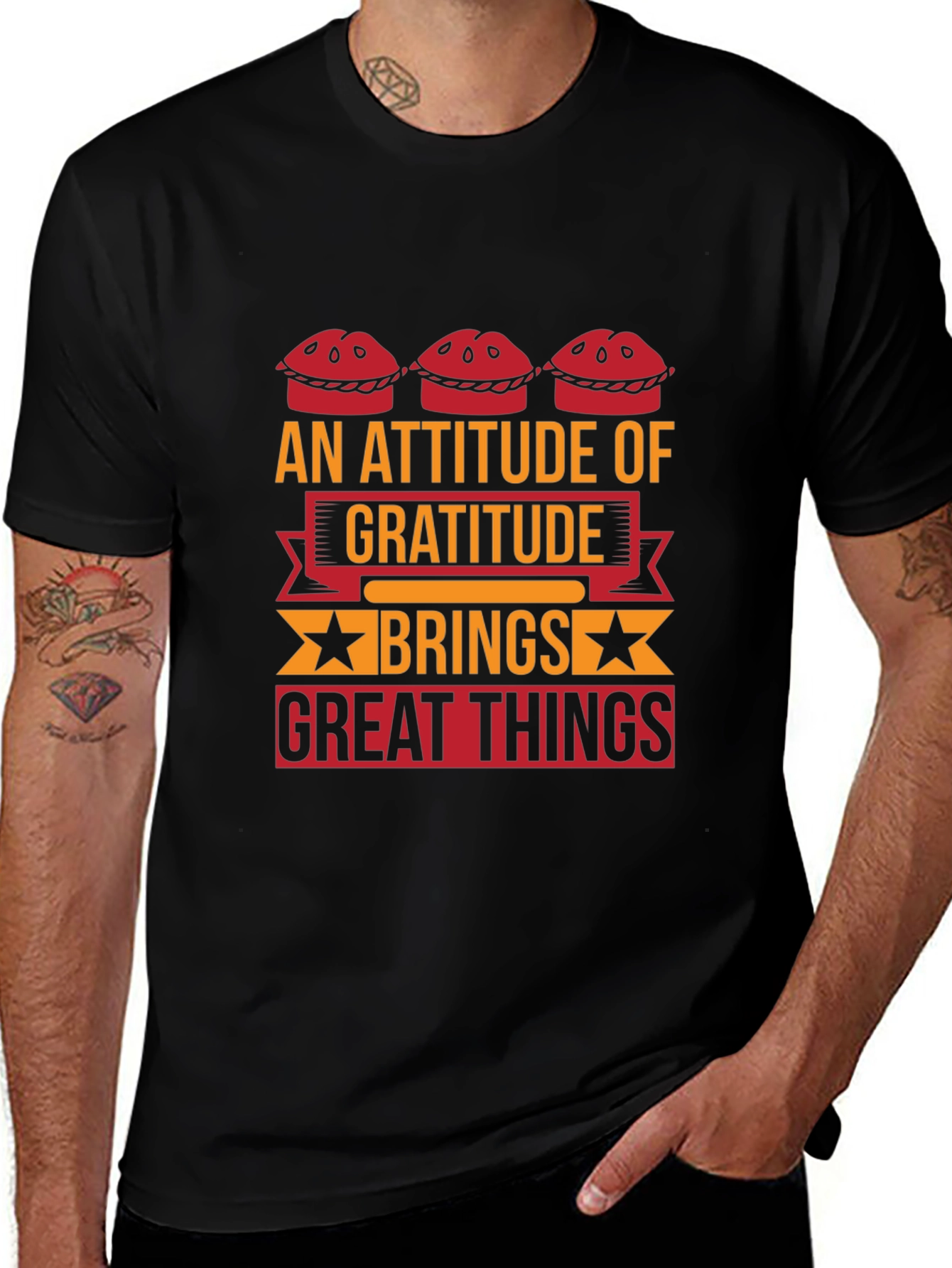 Variant 27 of Gratitude Graphic Tee - Inspiring Statement Shirt