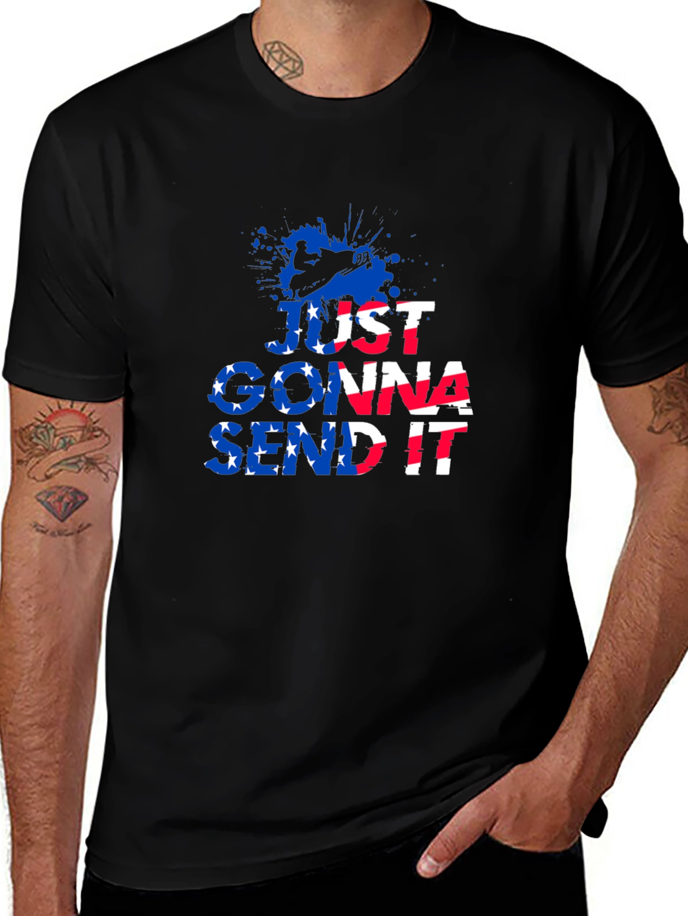 Variant 13 of Just Gonna Send It T-Shirt - Black Graphic Tee