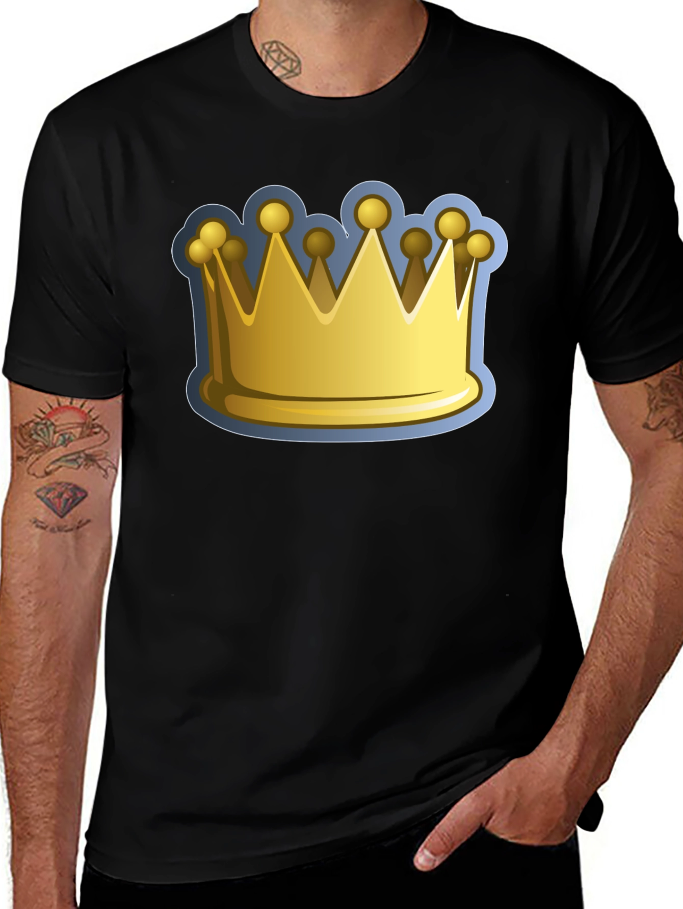 Variant 21 of Crown Graphic Tee - Royalty Design Black T-Shirt