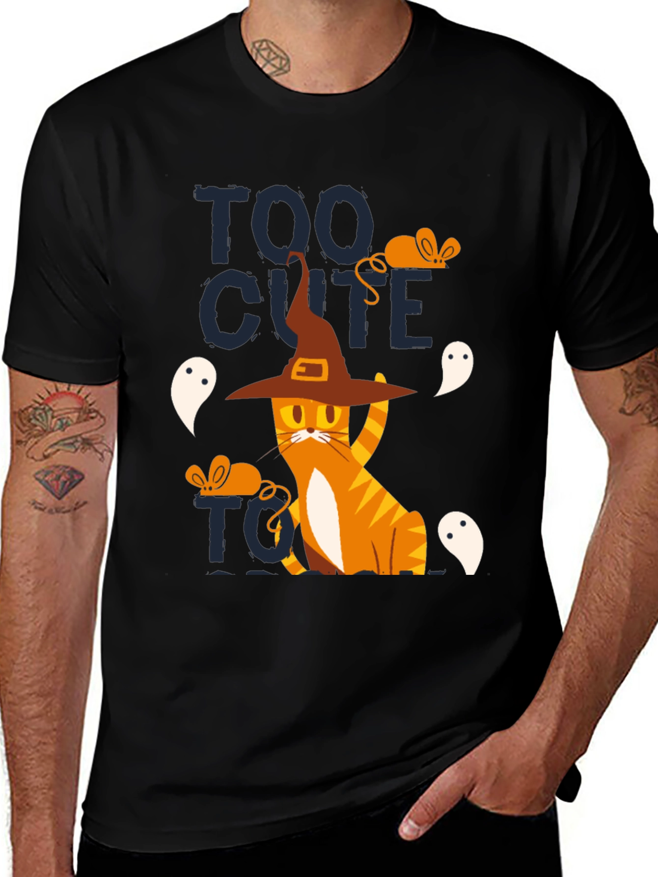 Halloween Cat T-Shirt - Too Cute To Spook!