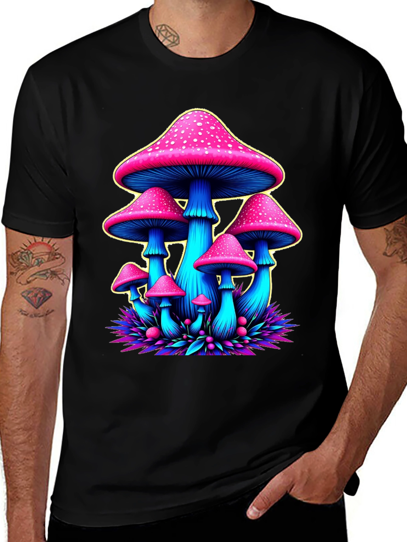 Variant 5 of Psychedelic Mushroom T-Shirt: Colorful Graphic Tee