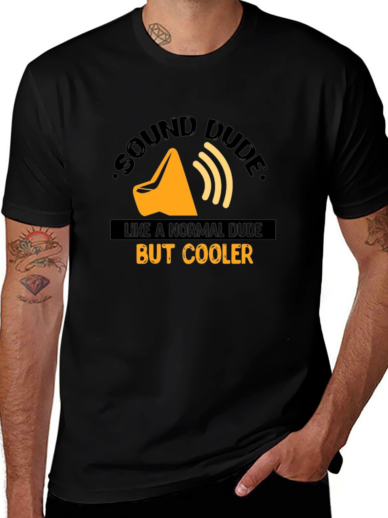 Black Sound Dude Graphic T-Shirt - Cool & Comfy! main image