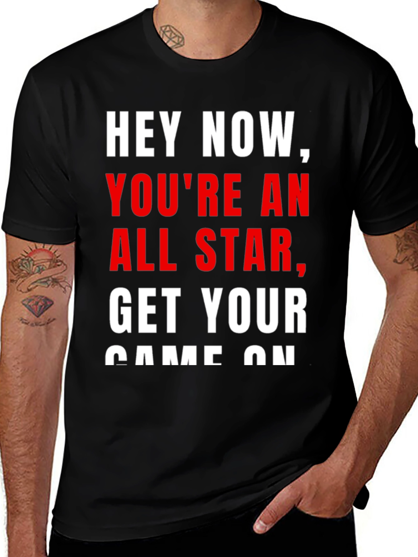 Variant 24 of Hey Now You're an All Star Black Tee