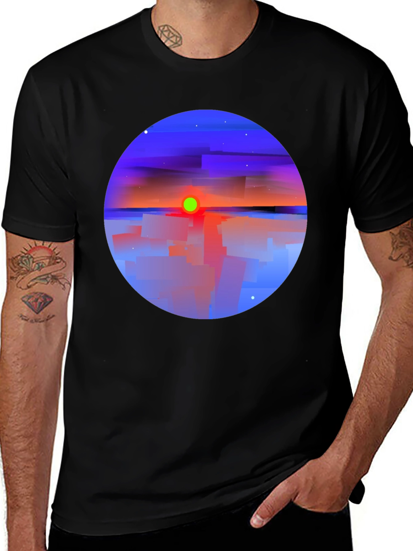 Variant 3 of Abstract Horizon Graphic Tee